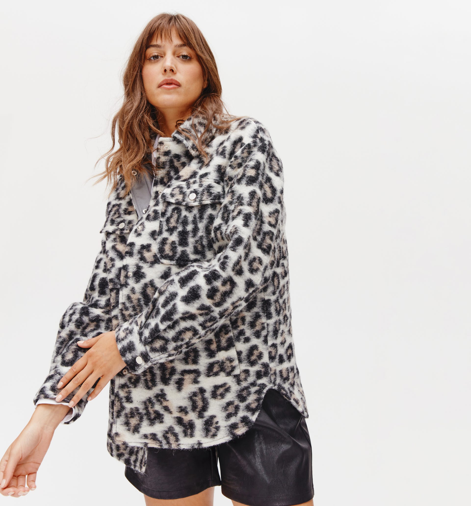 Wool-blend overshirt