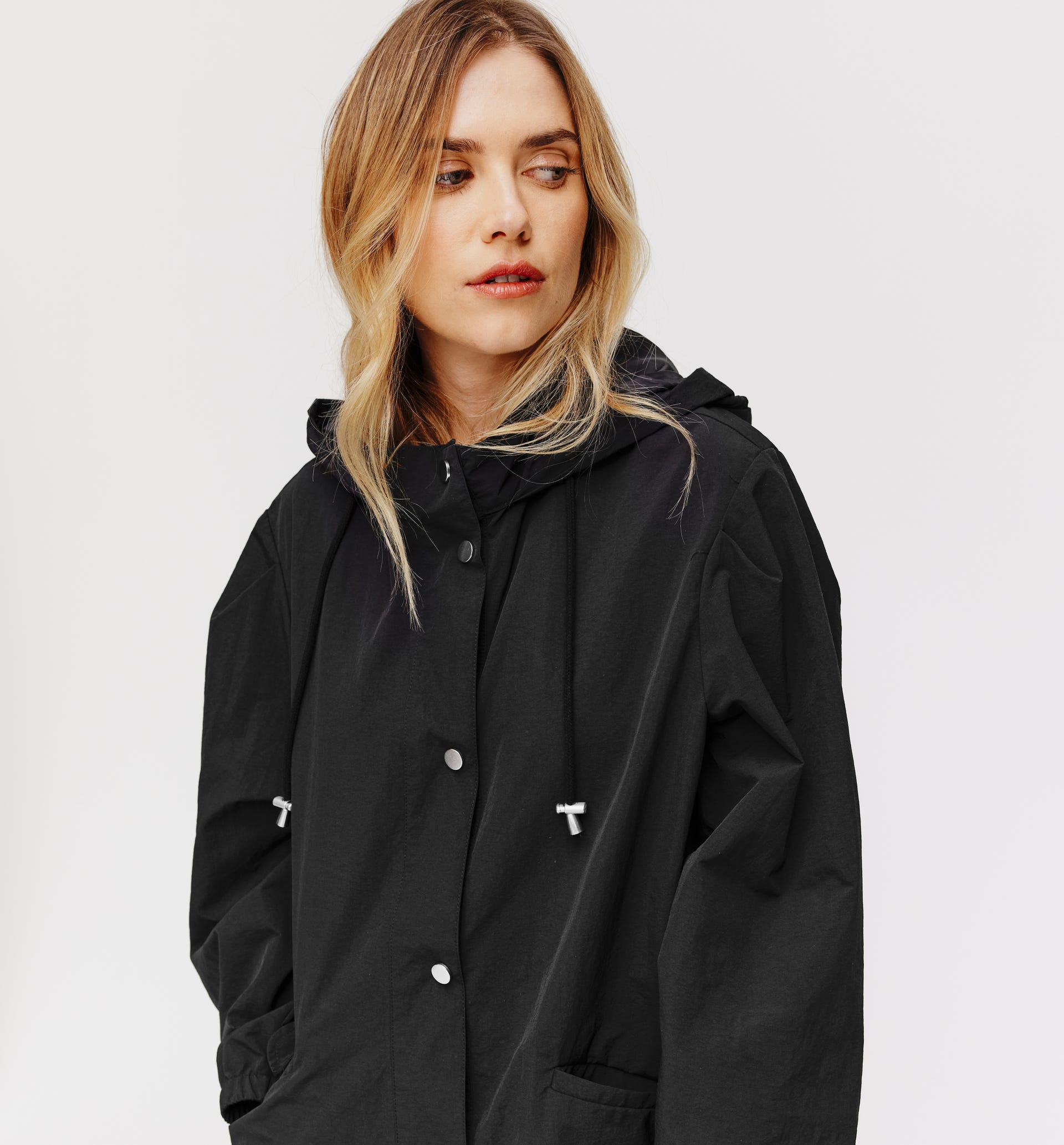 Fashion hooded raincoat