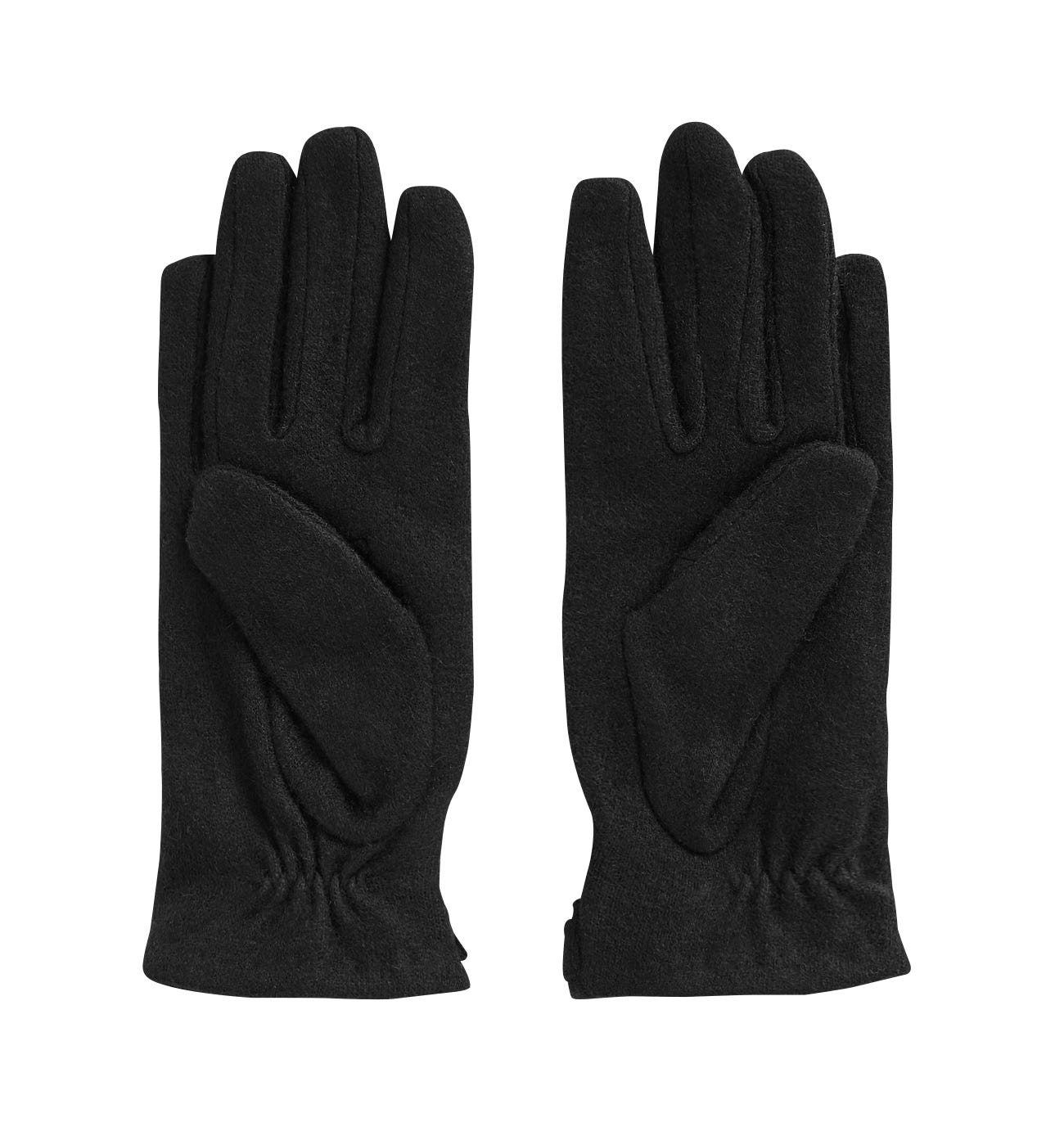 Felt wool gloves Black