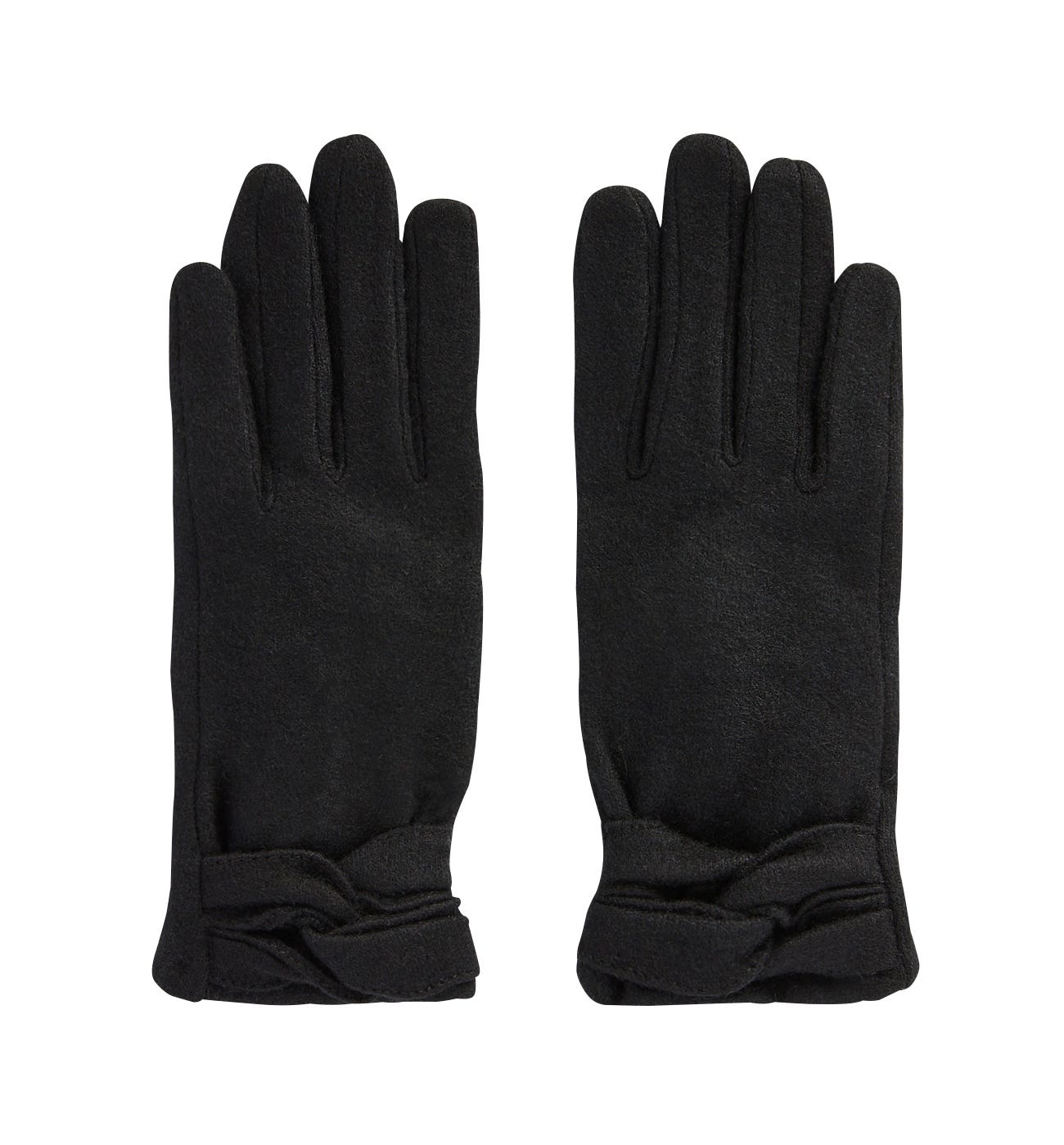 Felt wool gloves Black