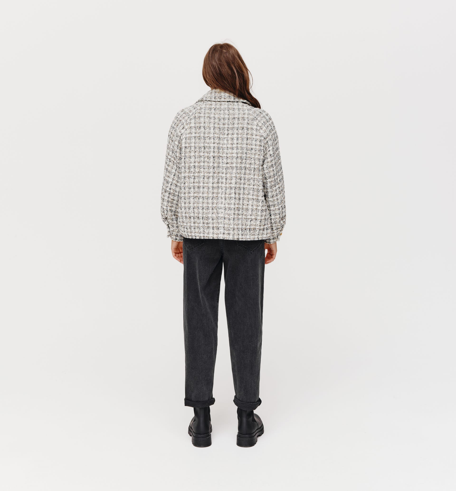 Tweed-effect jacket