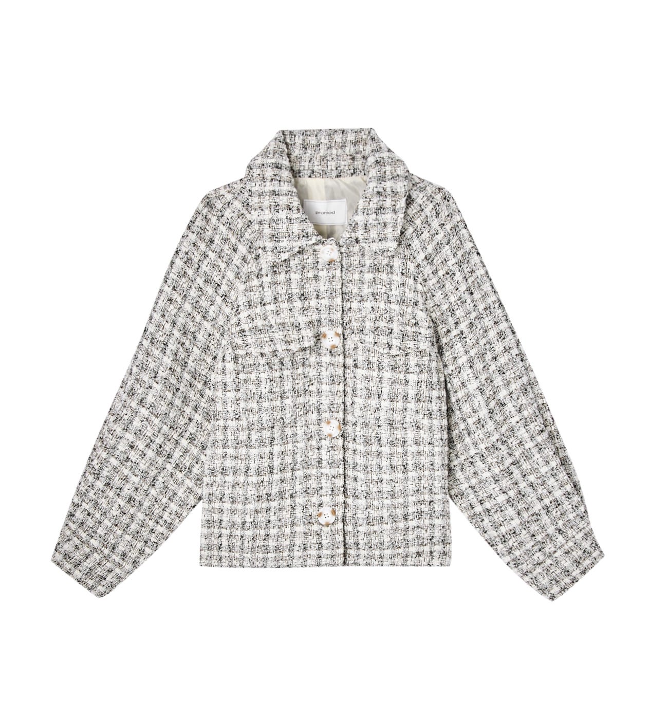 Tweed-effect jacket