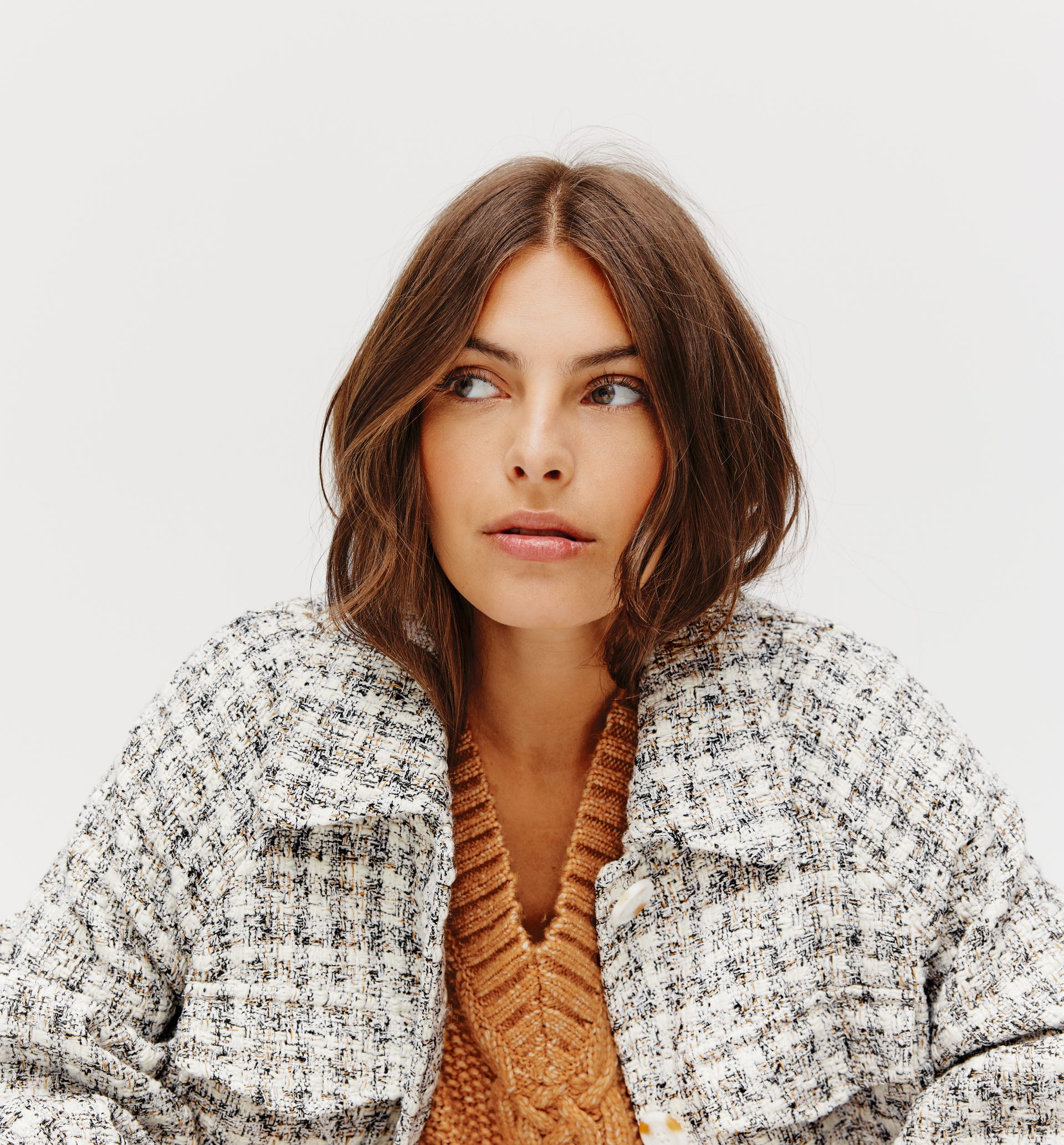 Tweed-effect jacket