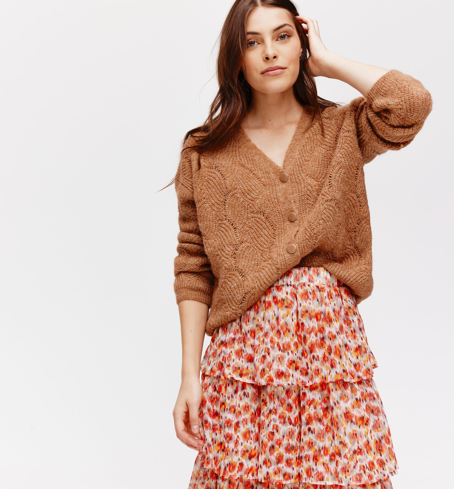 Openwork jumper/cardigan