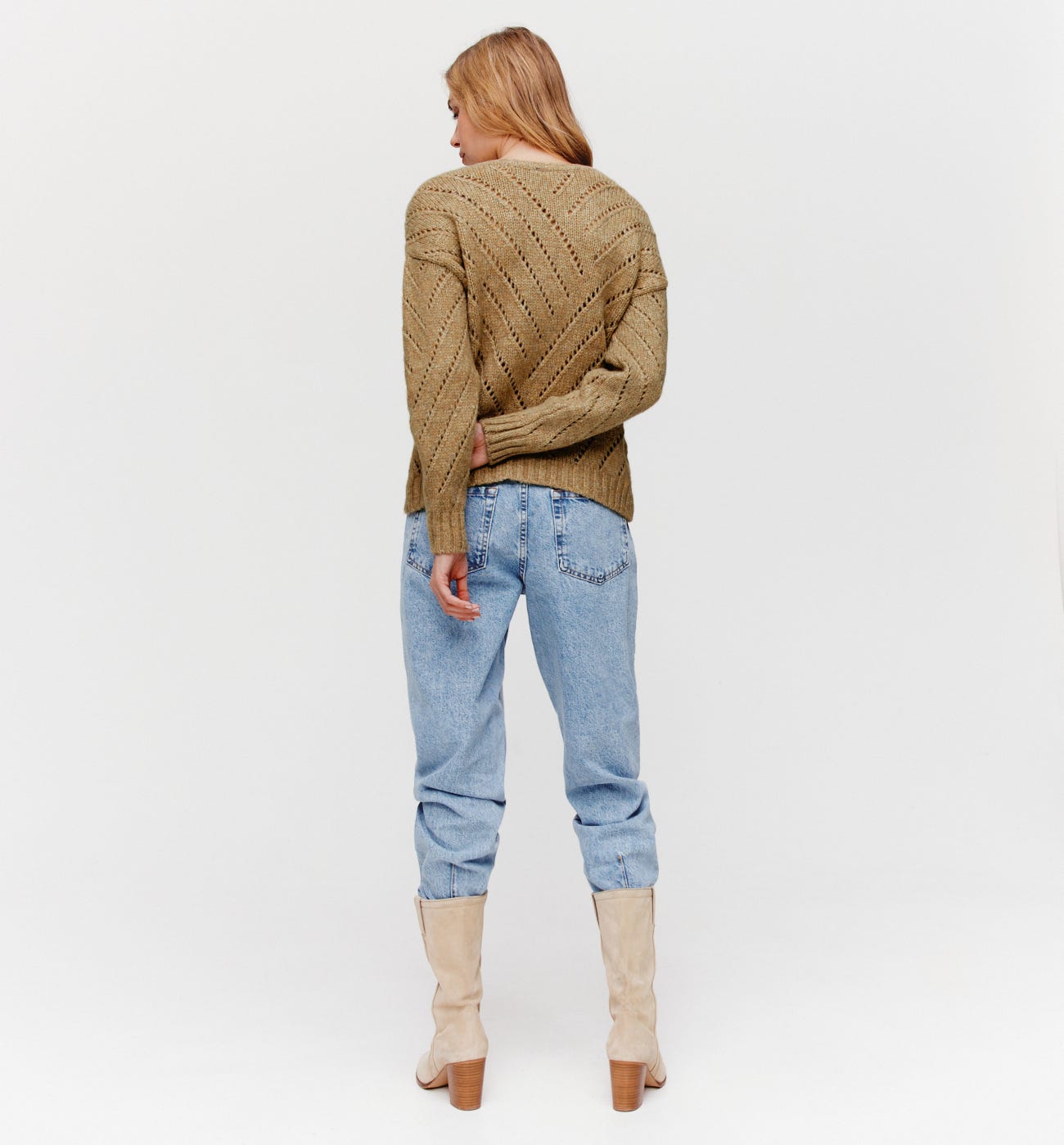 Pullover mit Lochstrickmuster