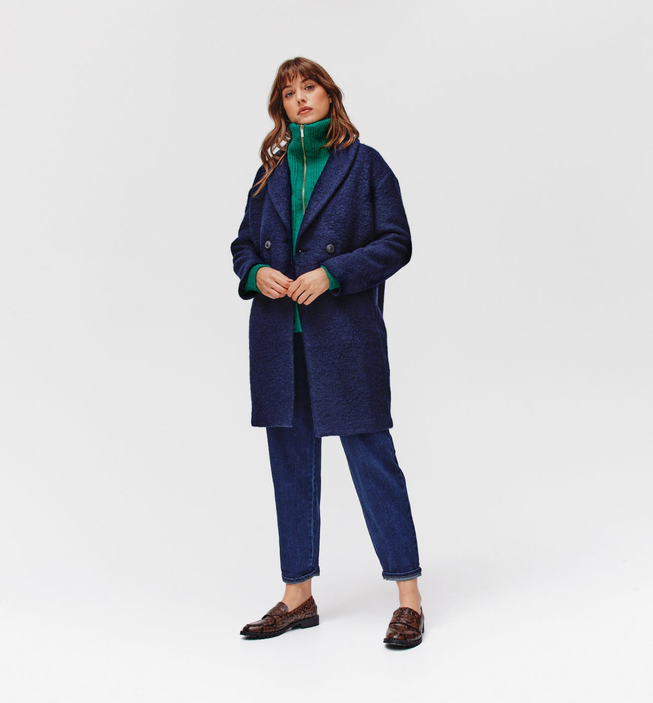 Strickjacke im troyer-stil