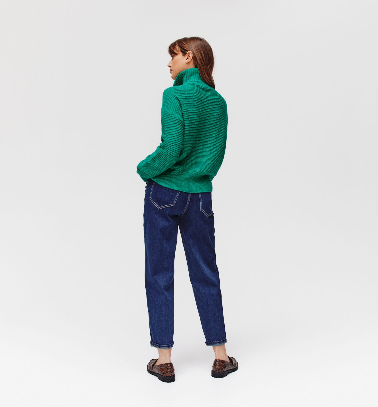 Strickjacke im troyer-stil