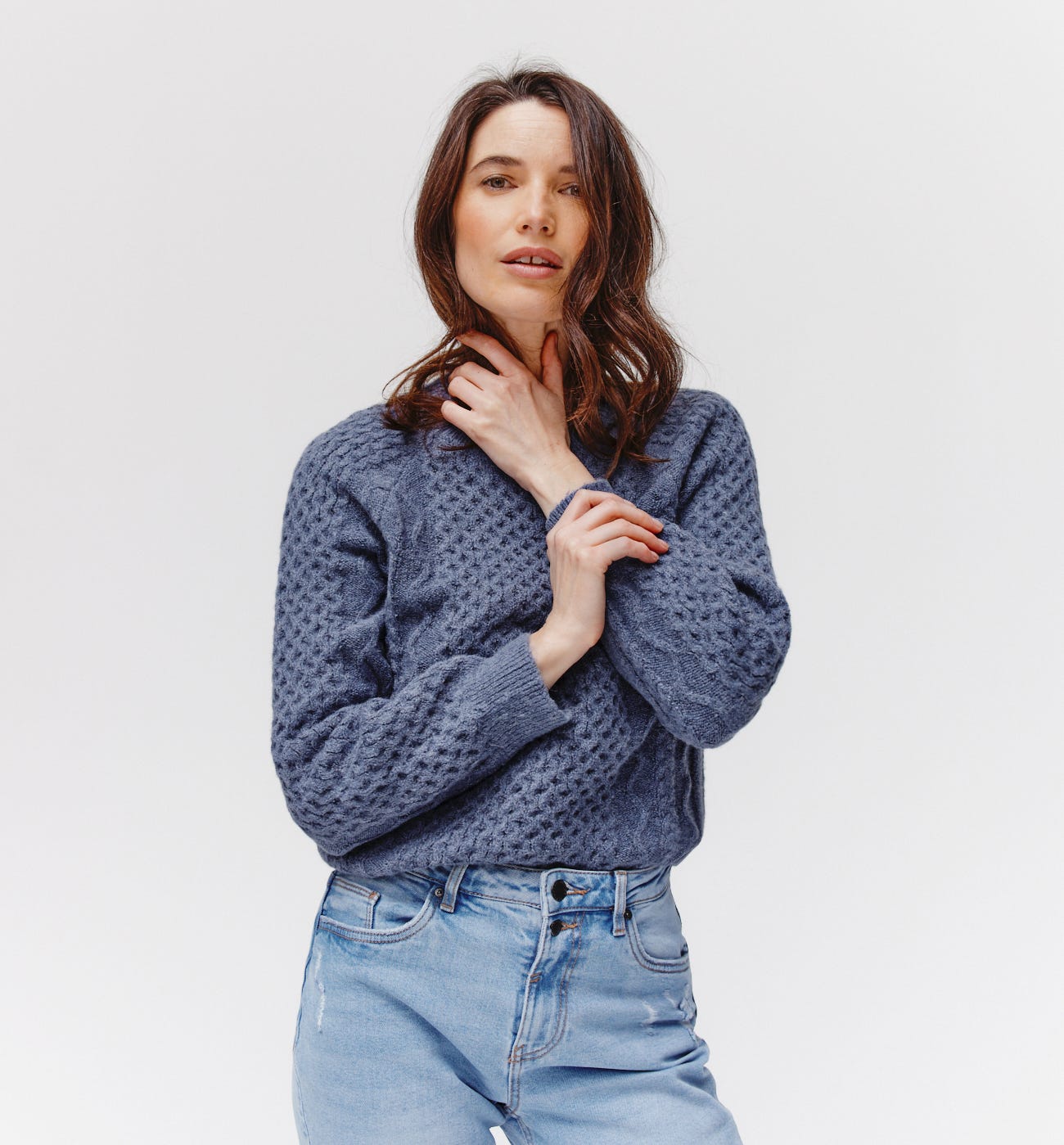 Pullover mit Zopfmuster