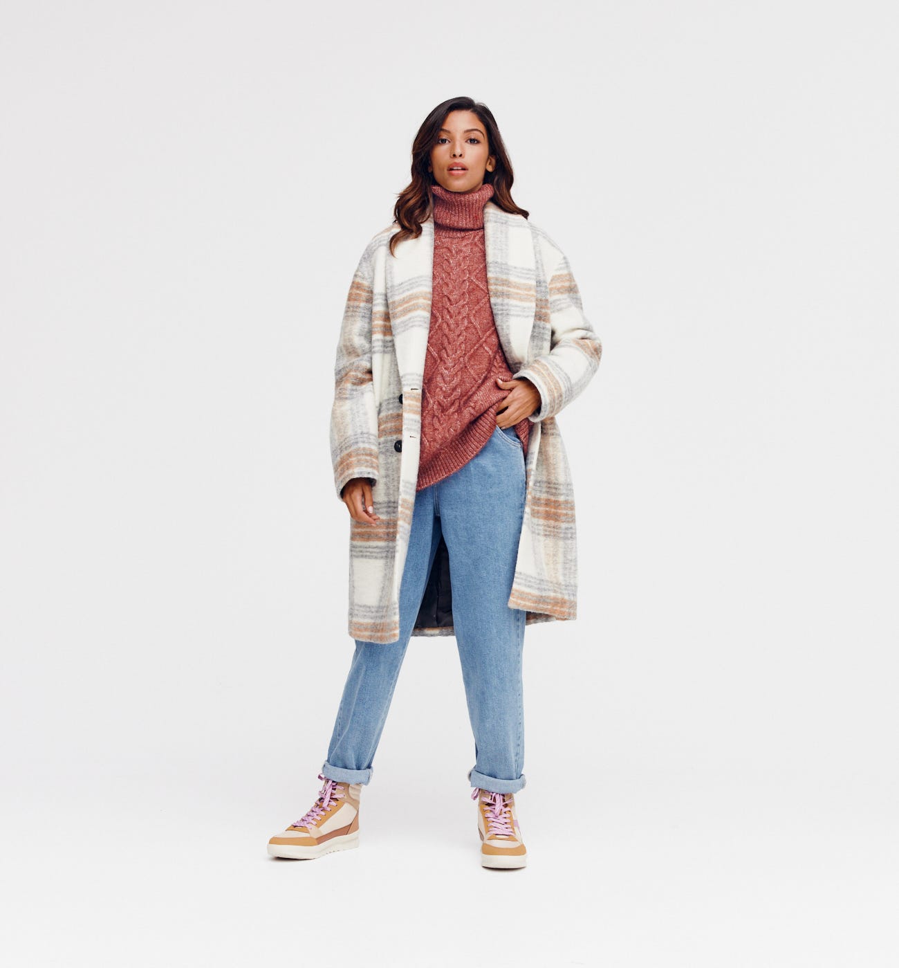Oversize-Rollkragenpullover