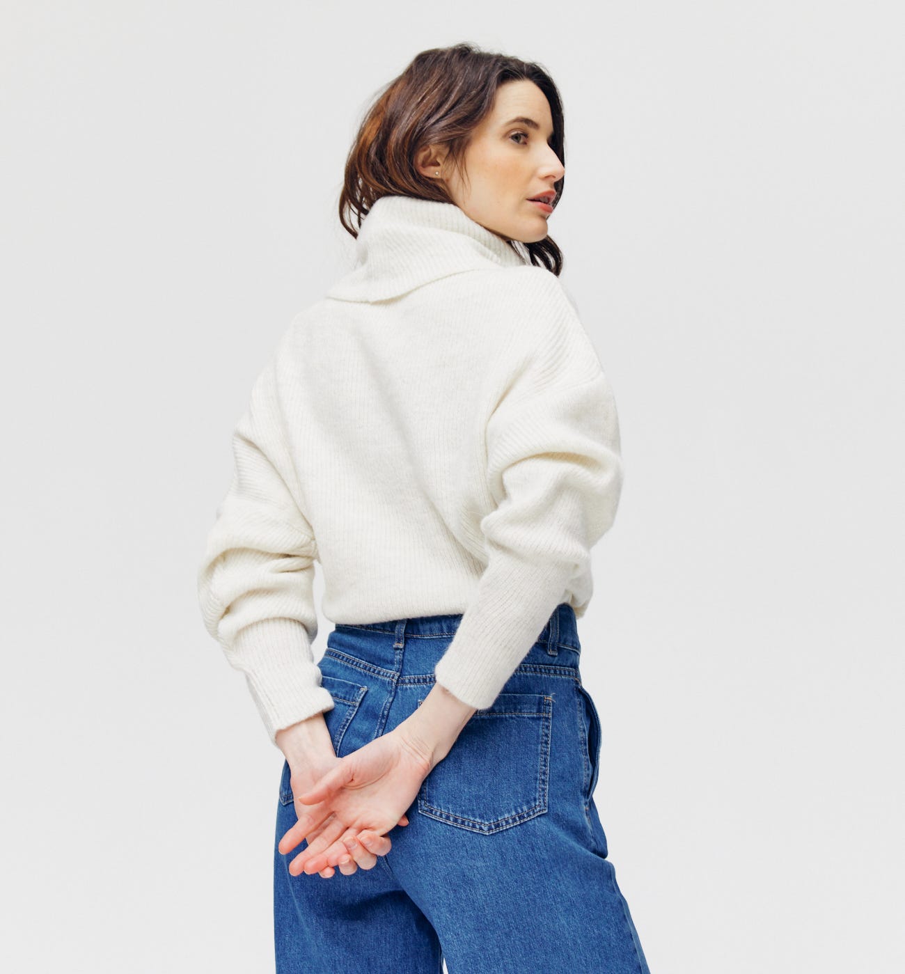 Jersey cuello vuelto maxi