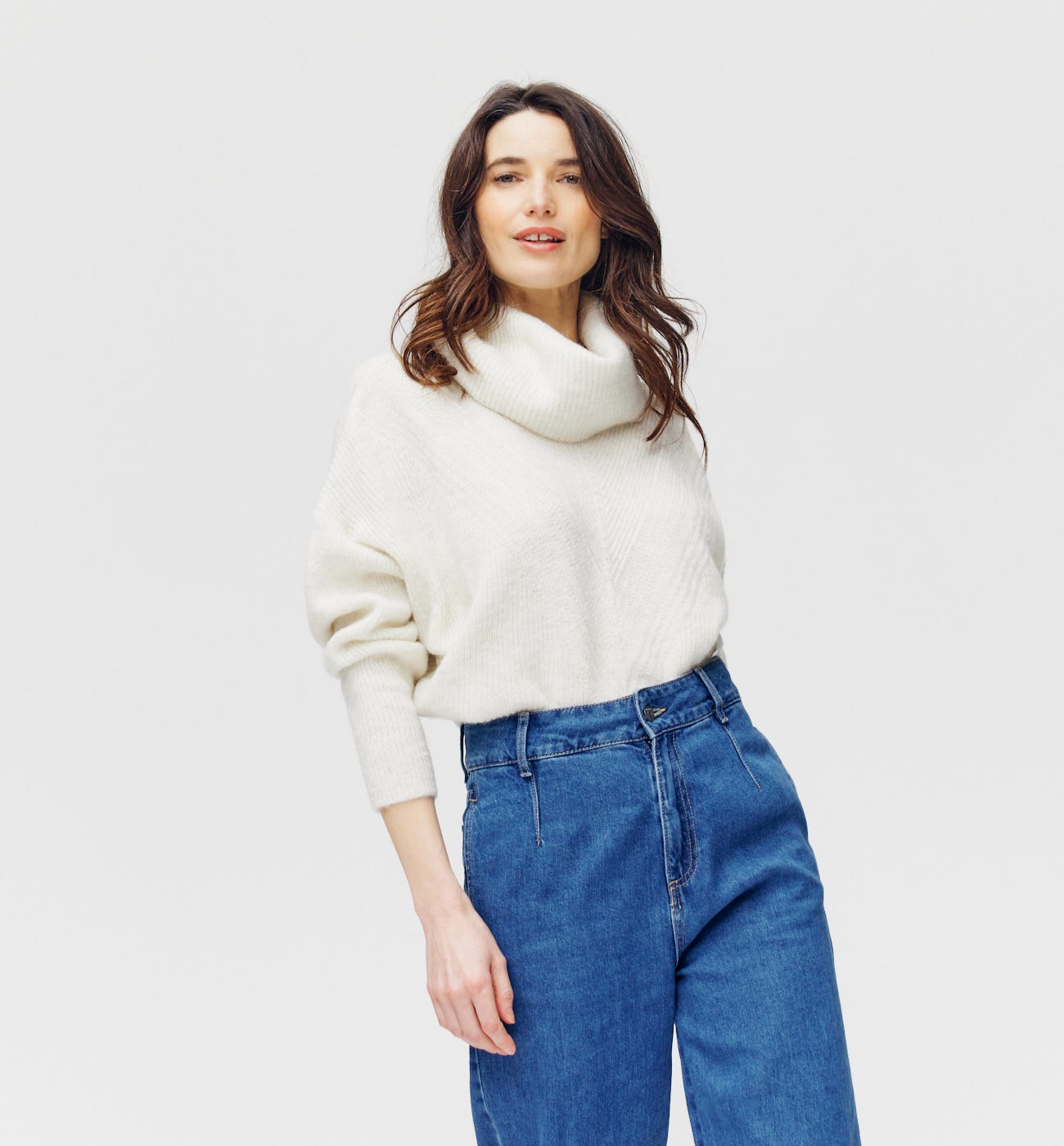 Jersey cuello vuelto maxi