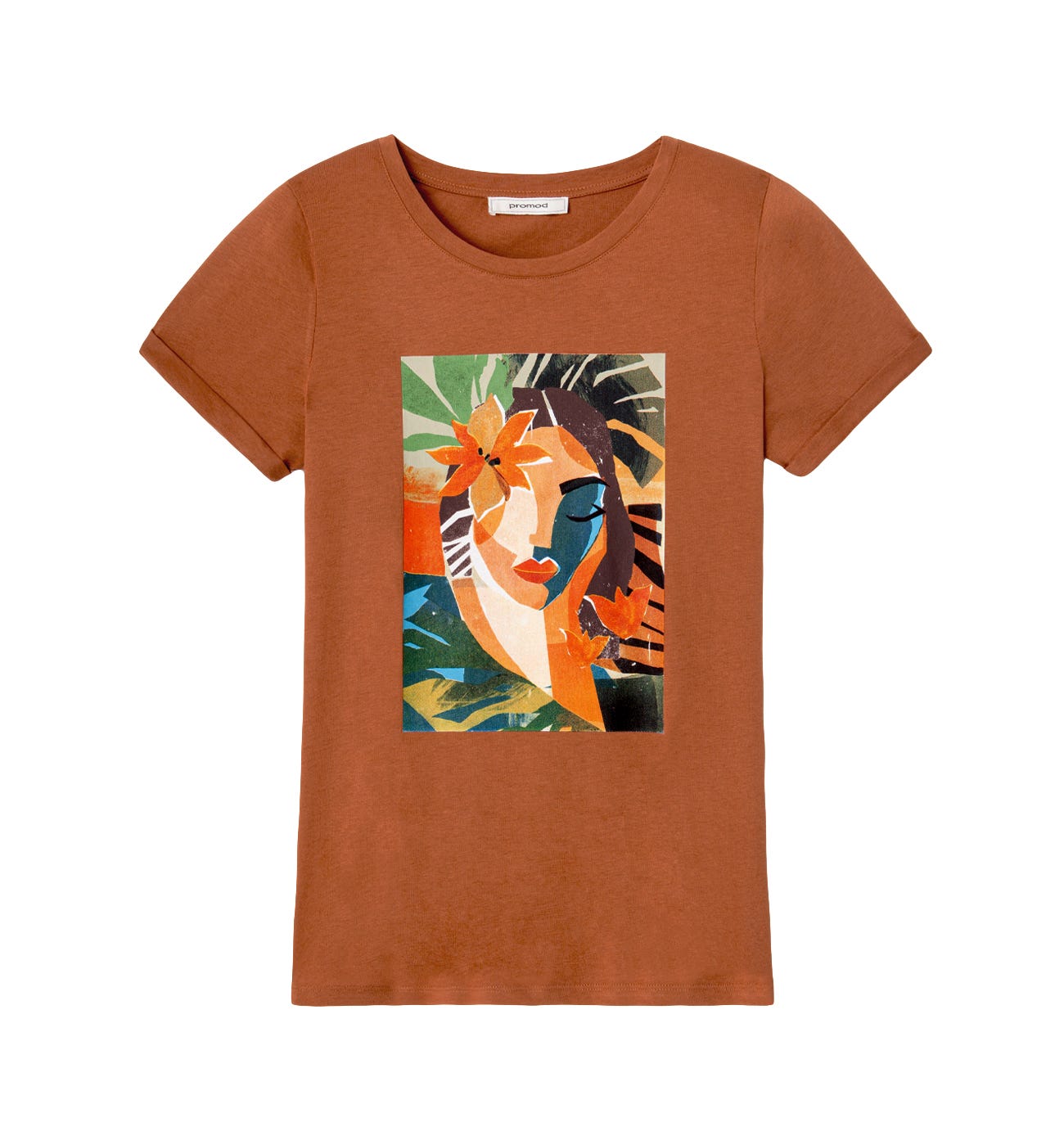 T-shirt con stampa frontale