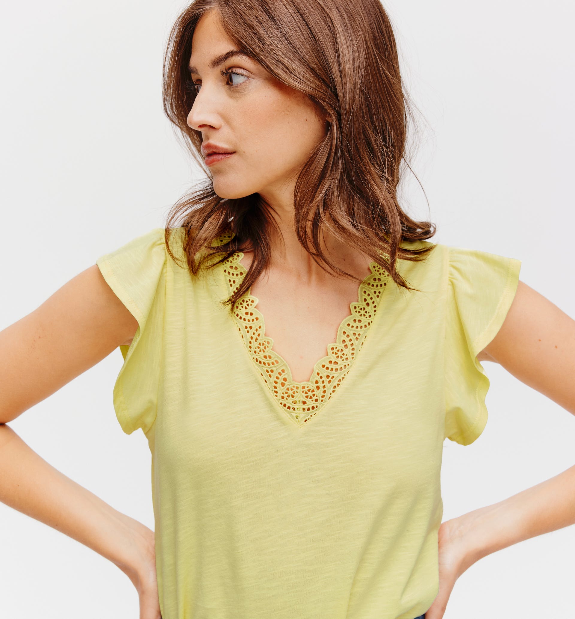 Top in pizzo sangallo