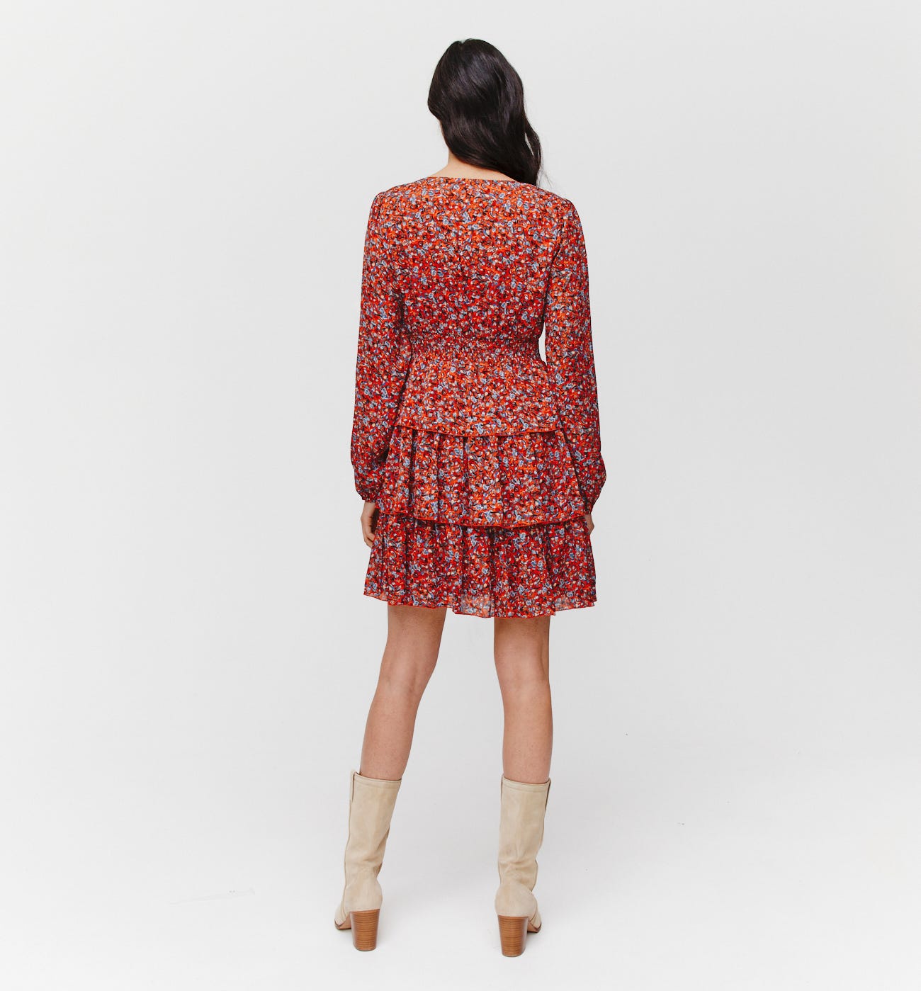 Volantkleid mit Printmotiv