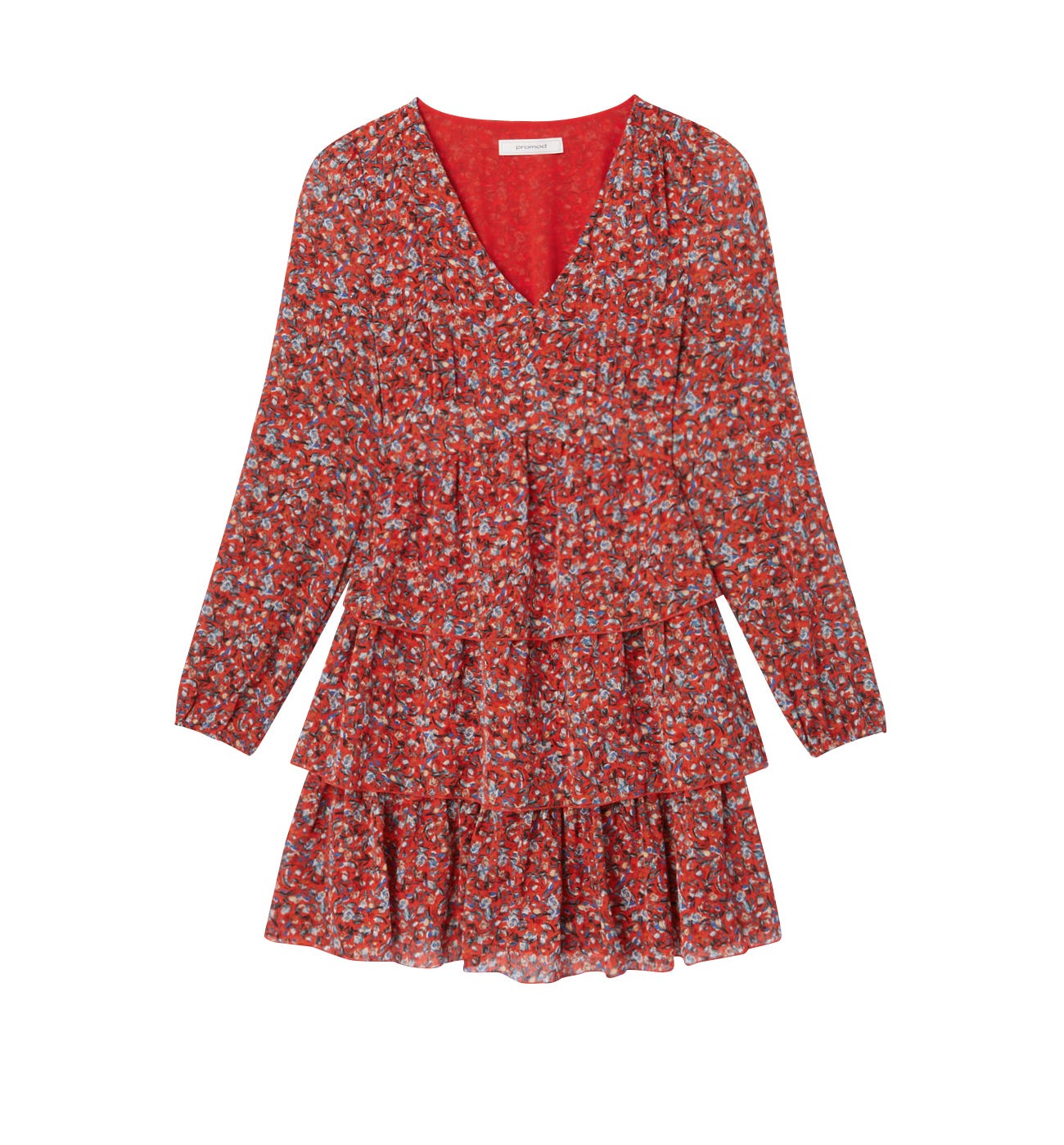 Volantkleid mit Printmotiv