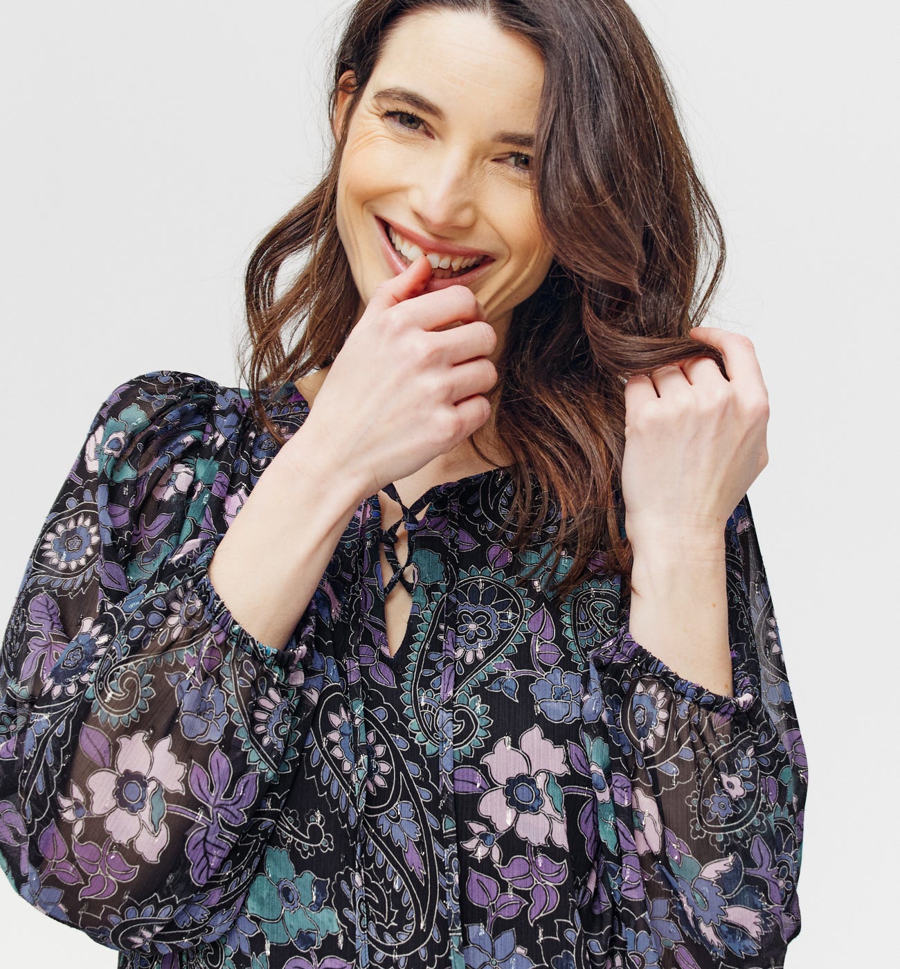 Robe courte volantée Femme
