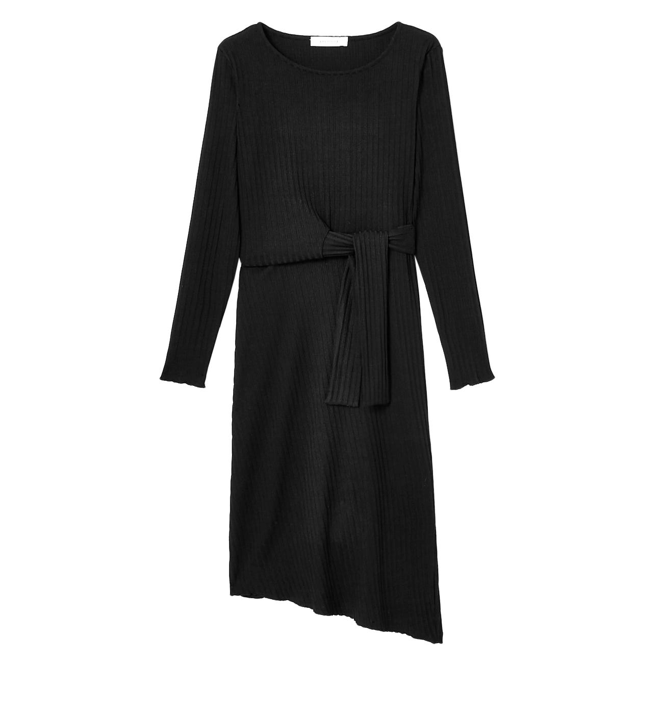 Midi-Kleid aus Rippenstrick
