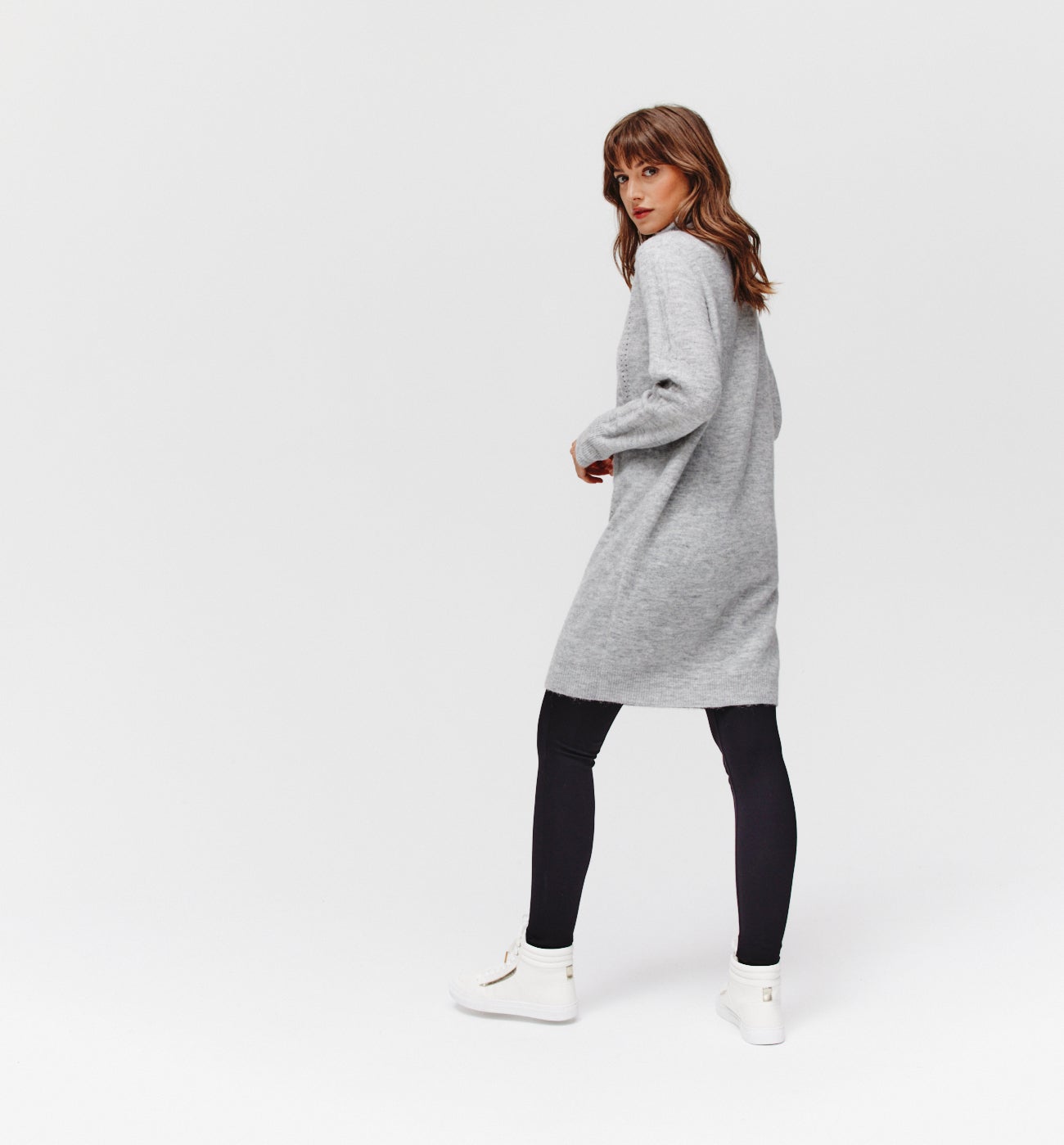 robe pull grise promod