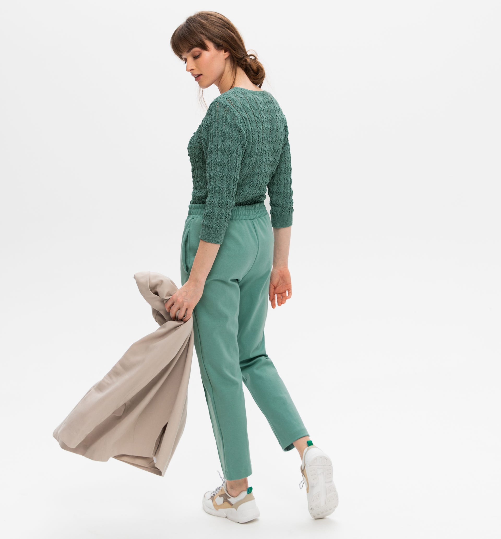 Plain jersey jogging trousers