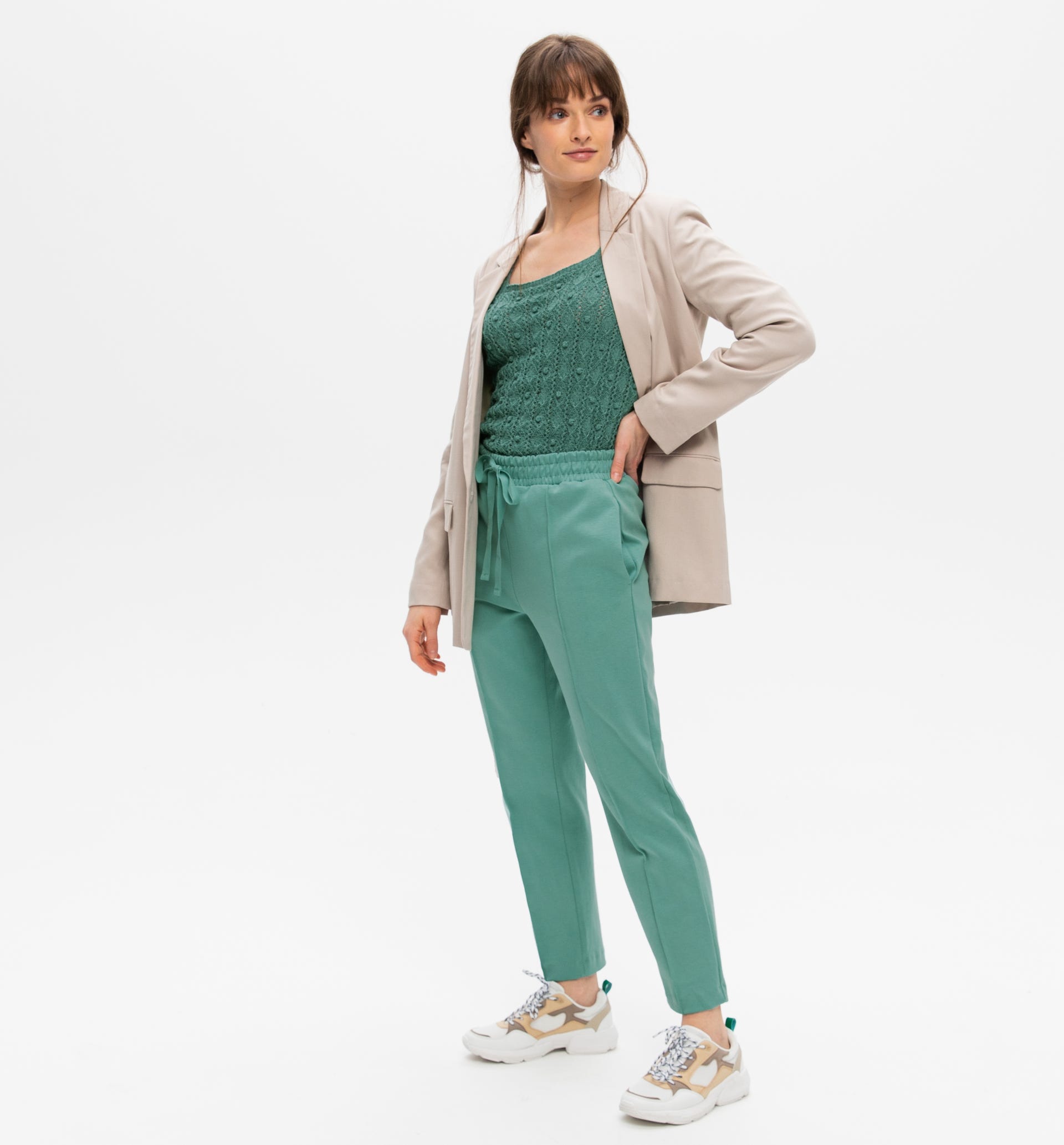 Plain jersey jogging trousers