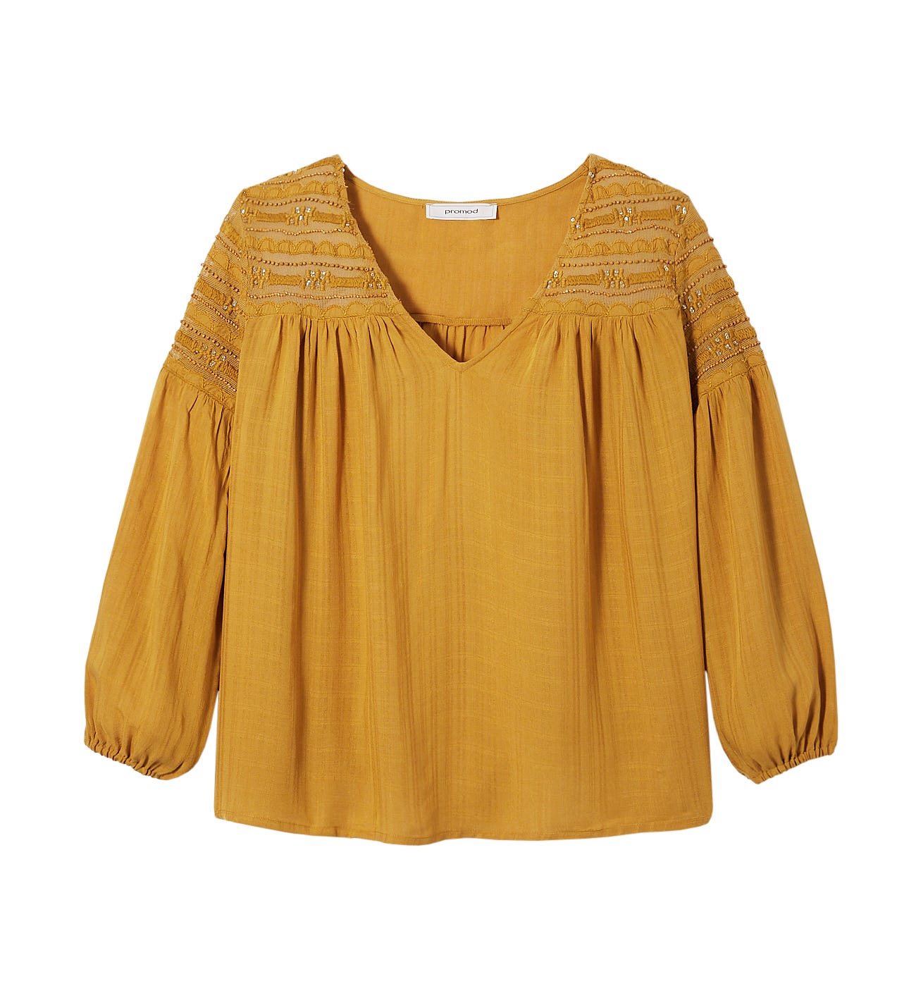 Bluse mit indischer Stickerei