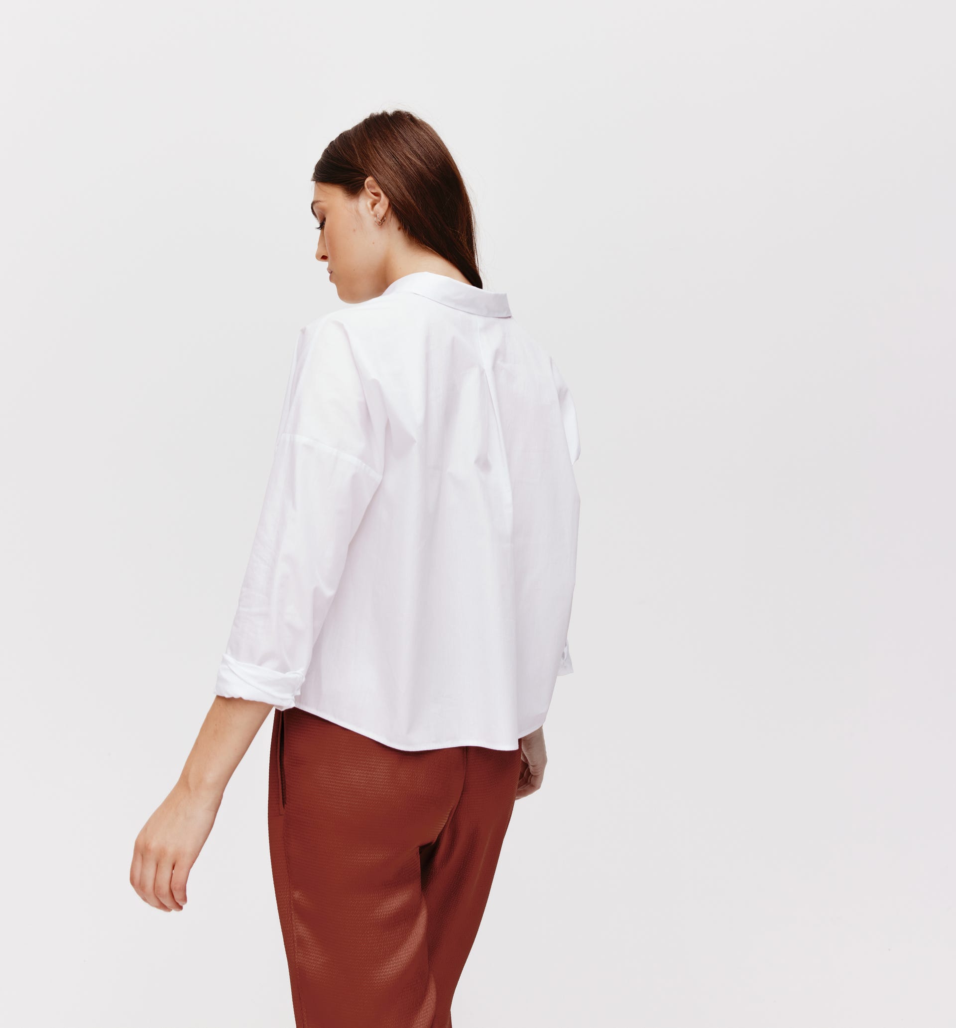 Gekropptes Oversize Hemd