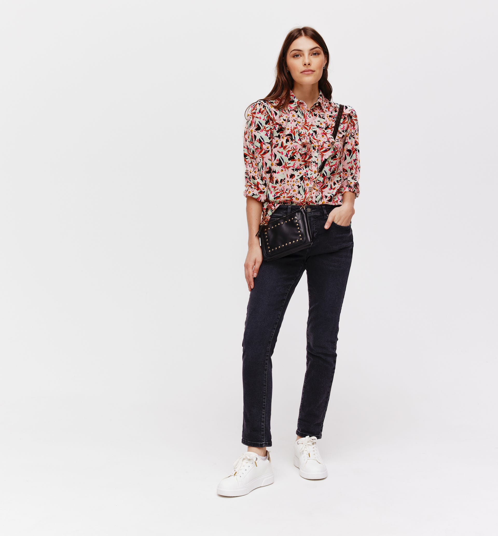 Gemusterte Bluse