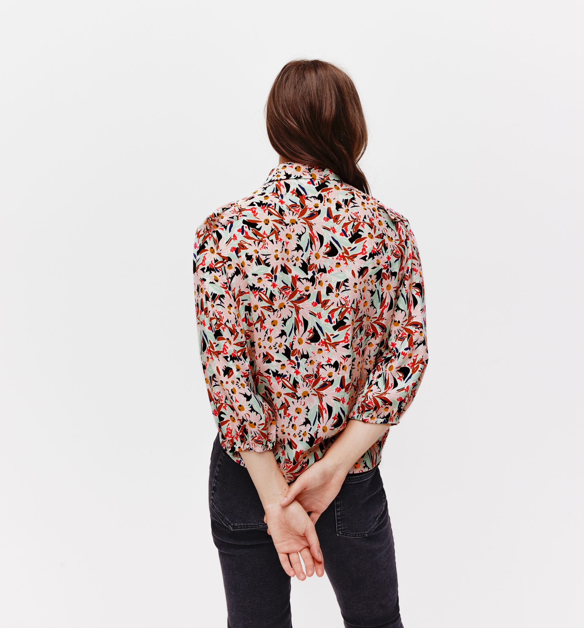 Gemusterte Bluse