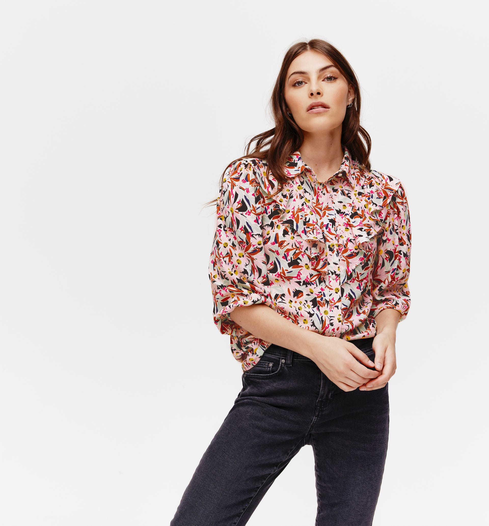 Gemusterte Bluse