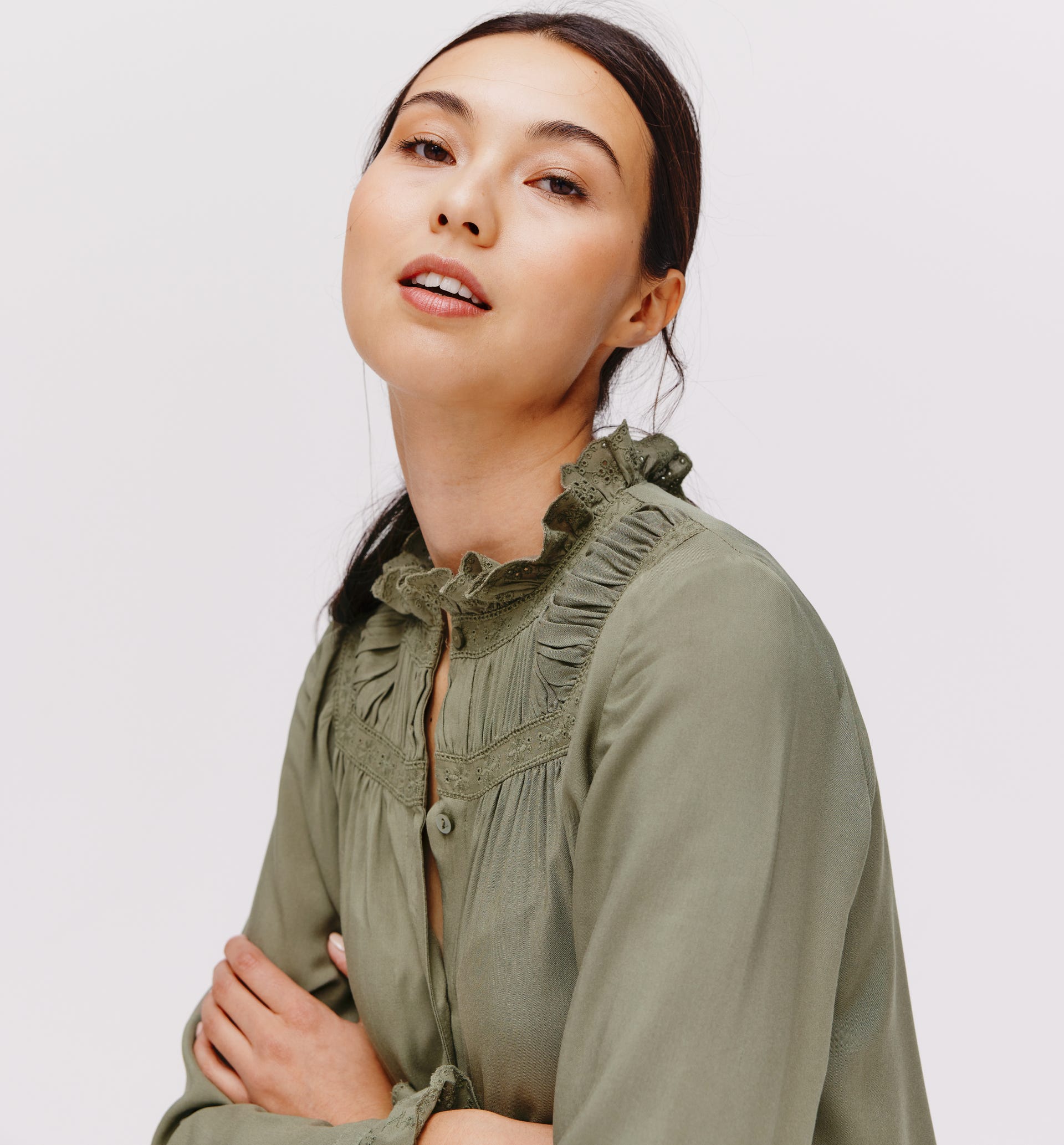 Bluse mit Stickerei