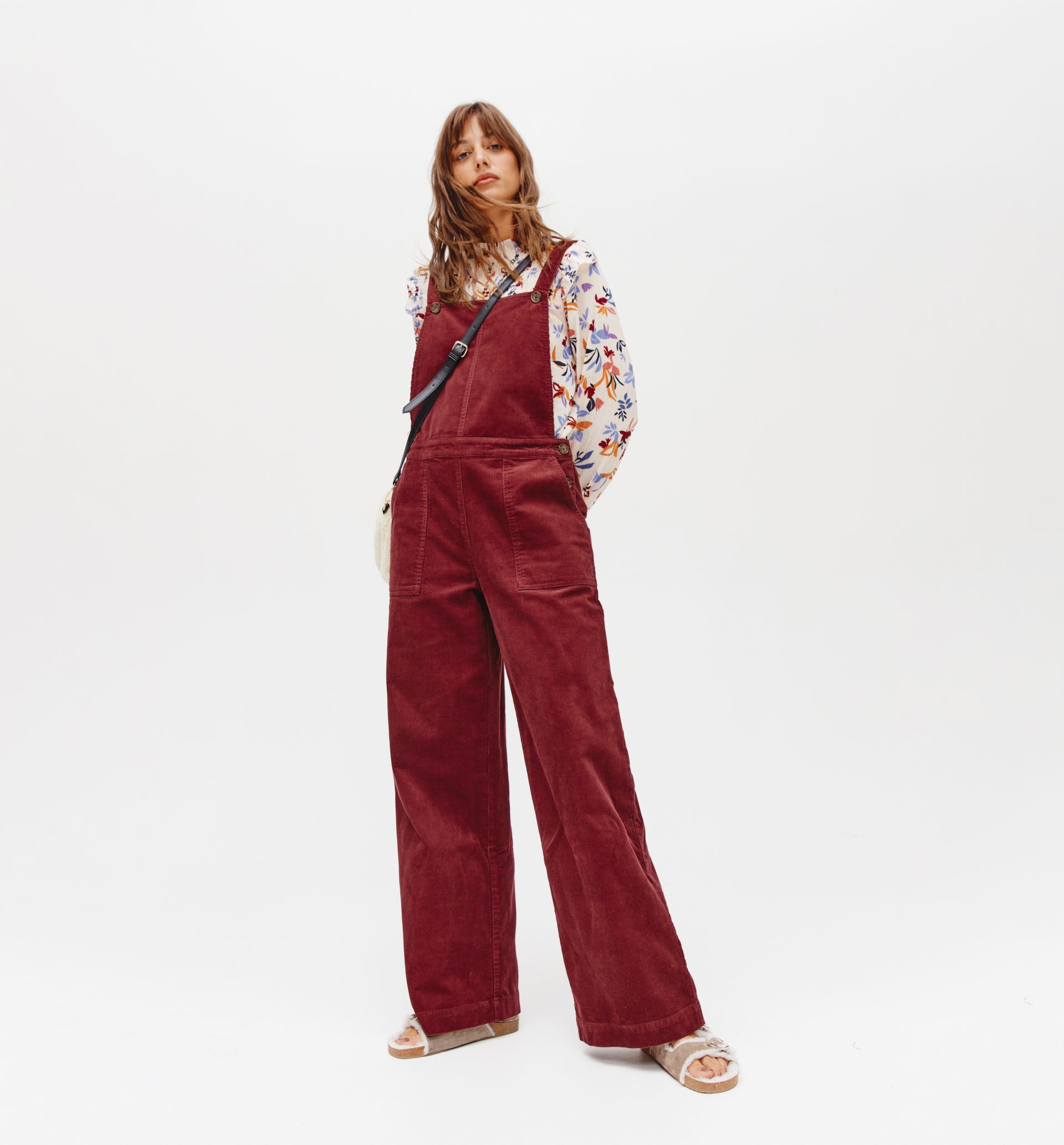 Smocked patterned blouse
