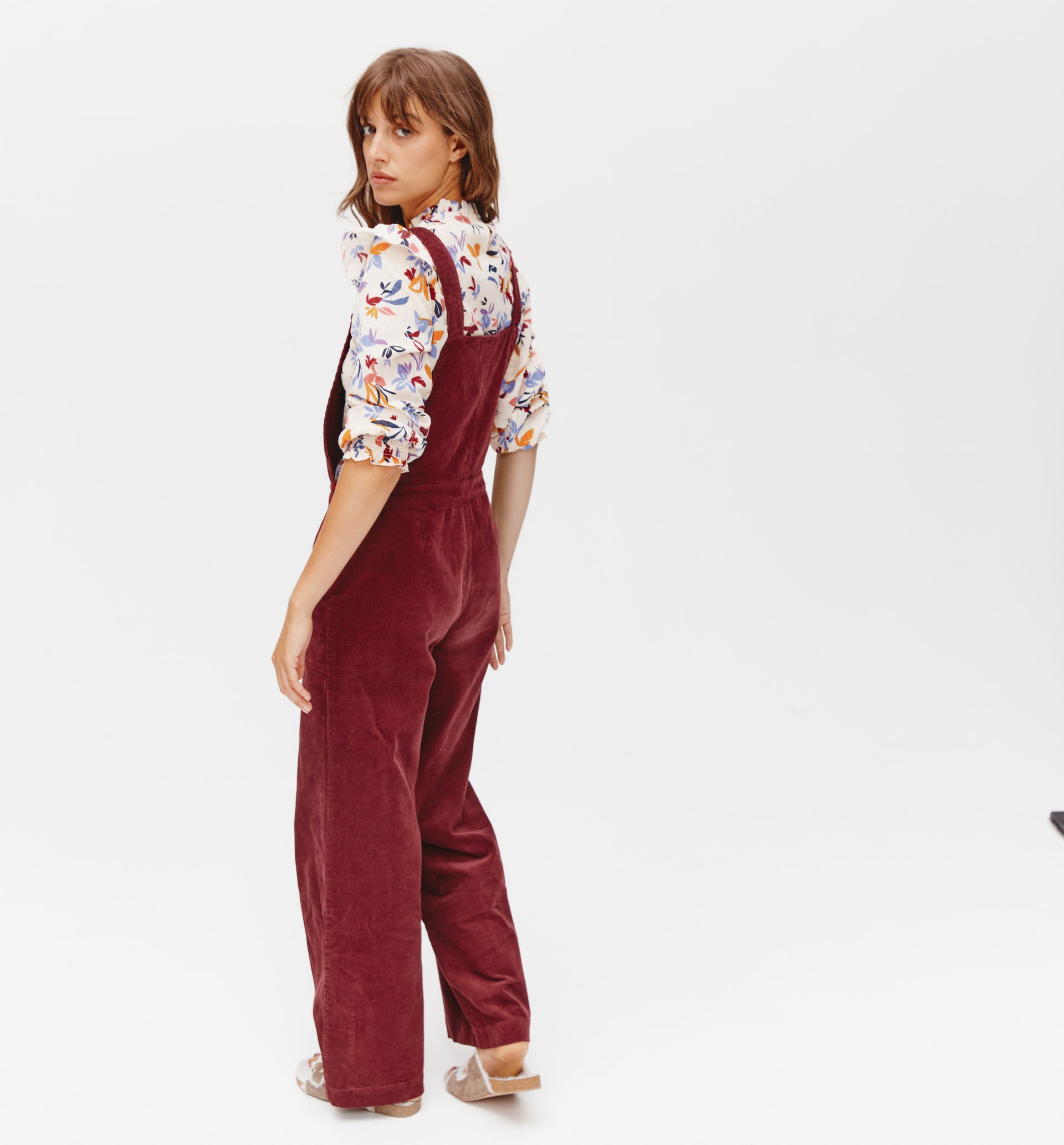 Smocked patterned blouse