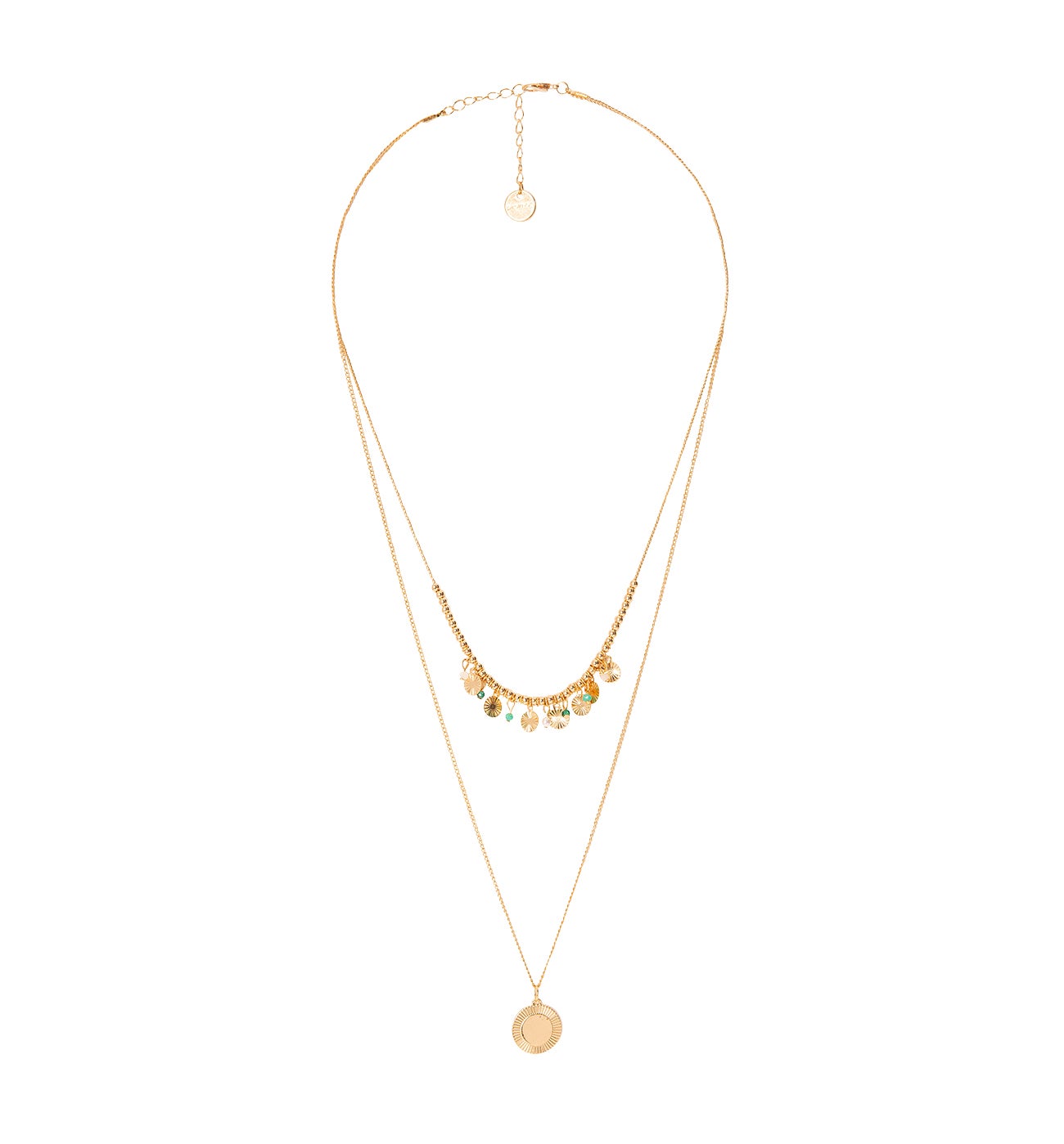 Fancy faux gold necklace - Gold