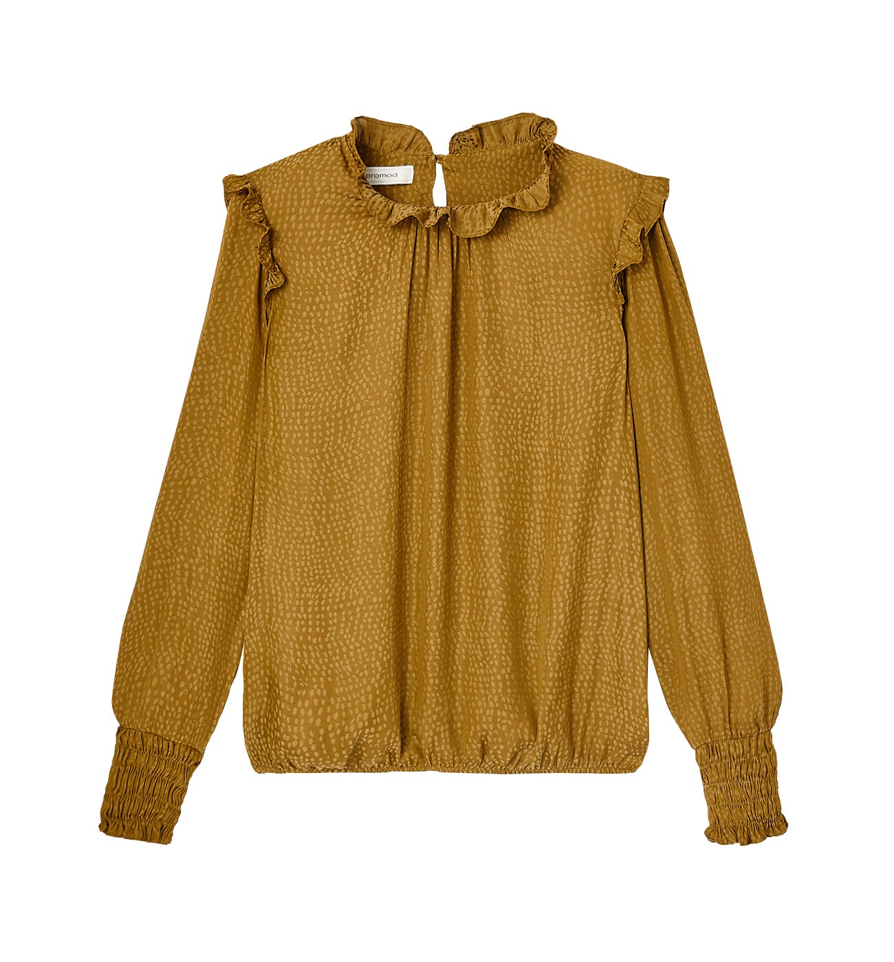 Camisa sedosa volantes