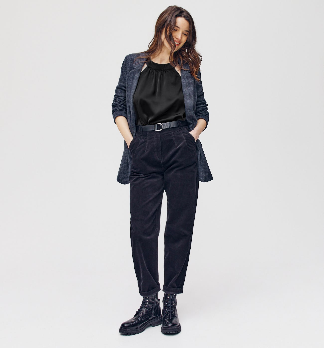 Seidiges Neckholder-Top