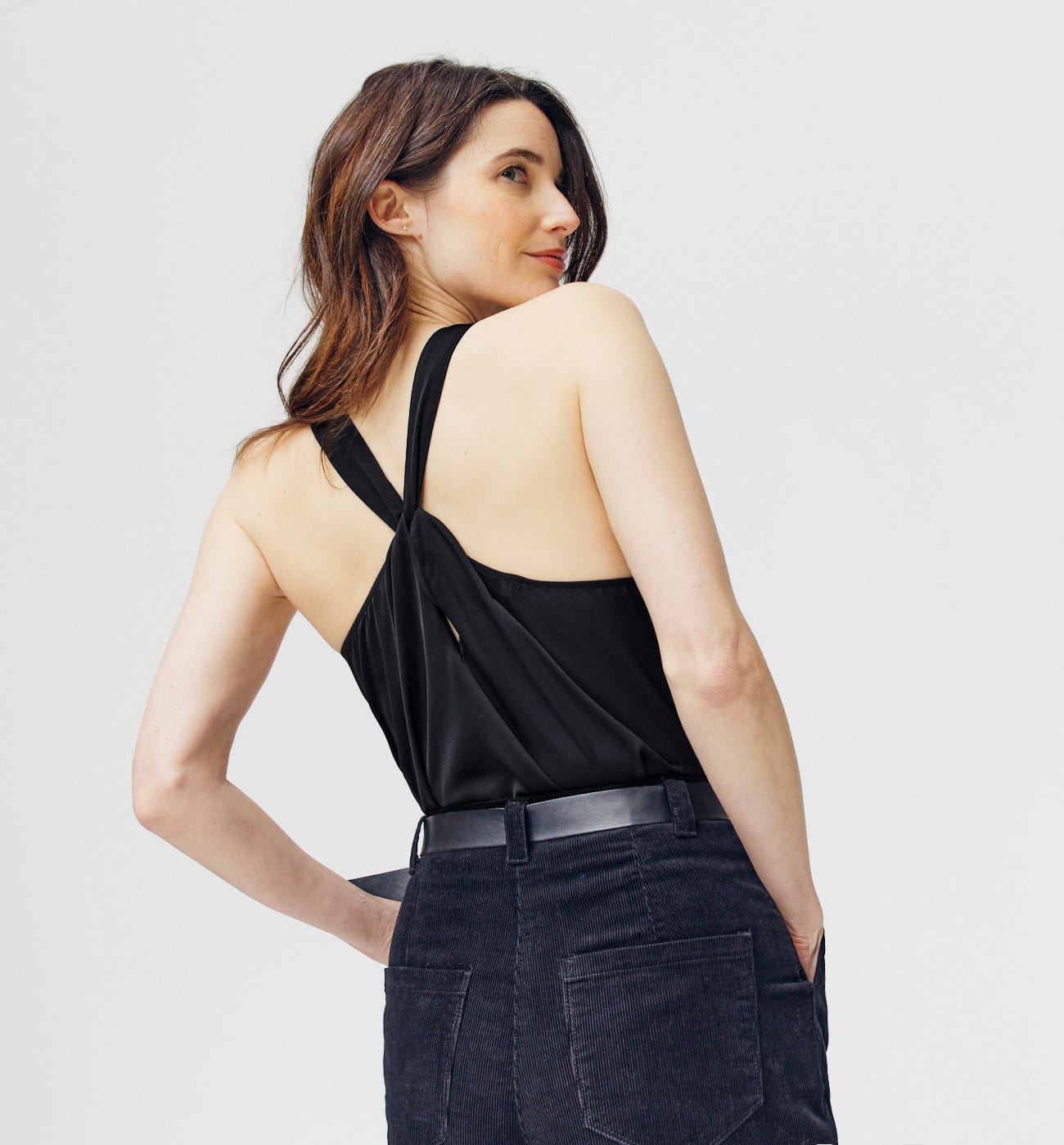 Seidiges Neckholder-Top