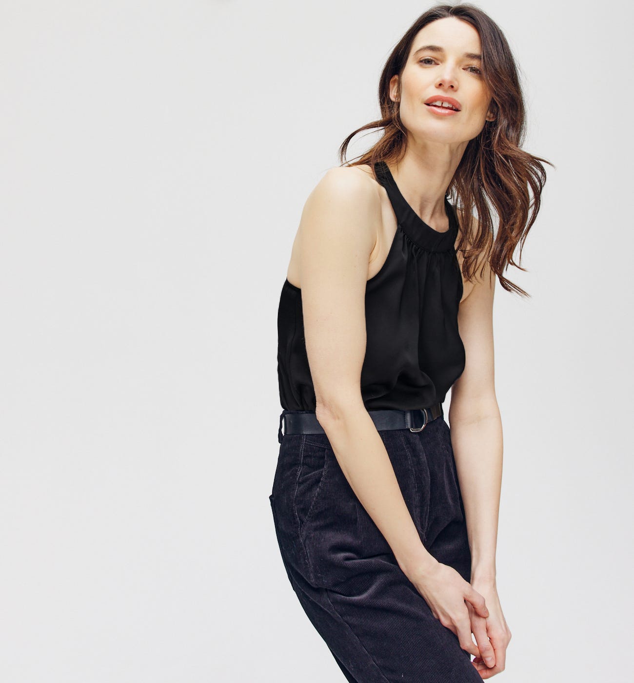 Seidiges Neckholder-Top