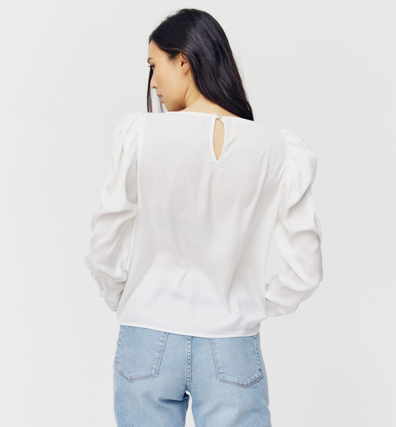 Blouse soyeuse unie Femme