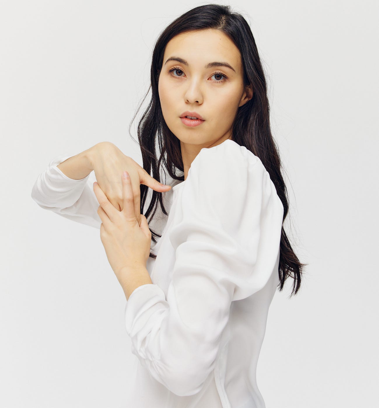Blouse soyeuse unie Femme