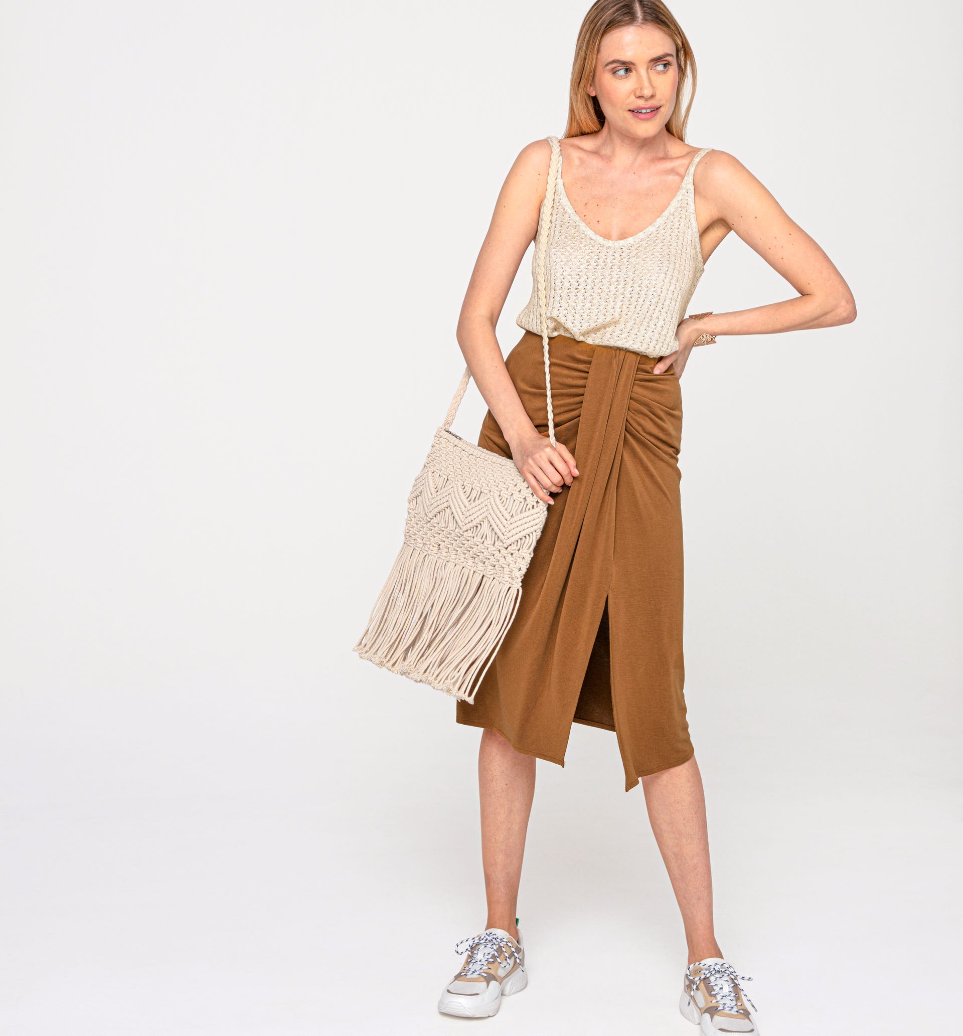 Openwork knit top