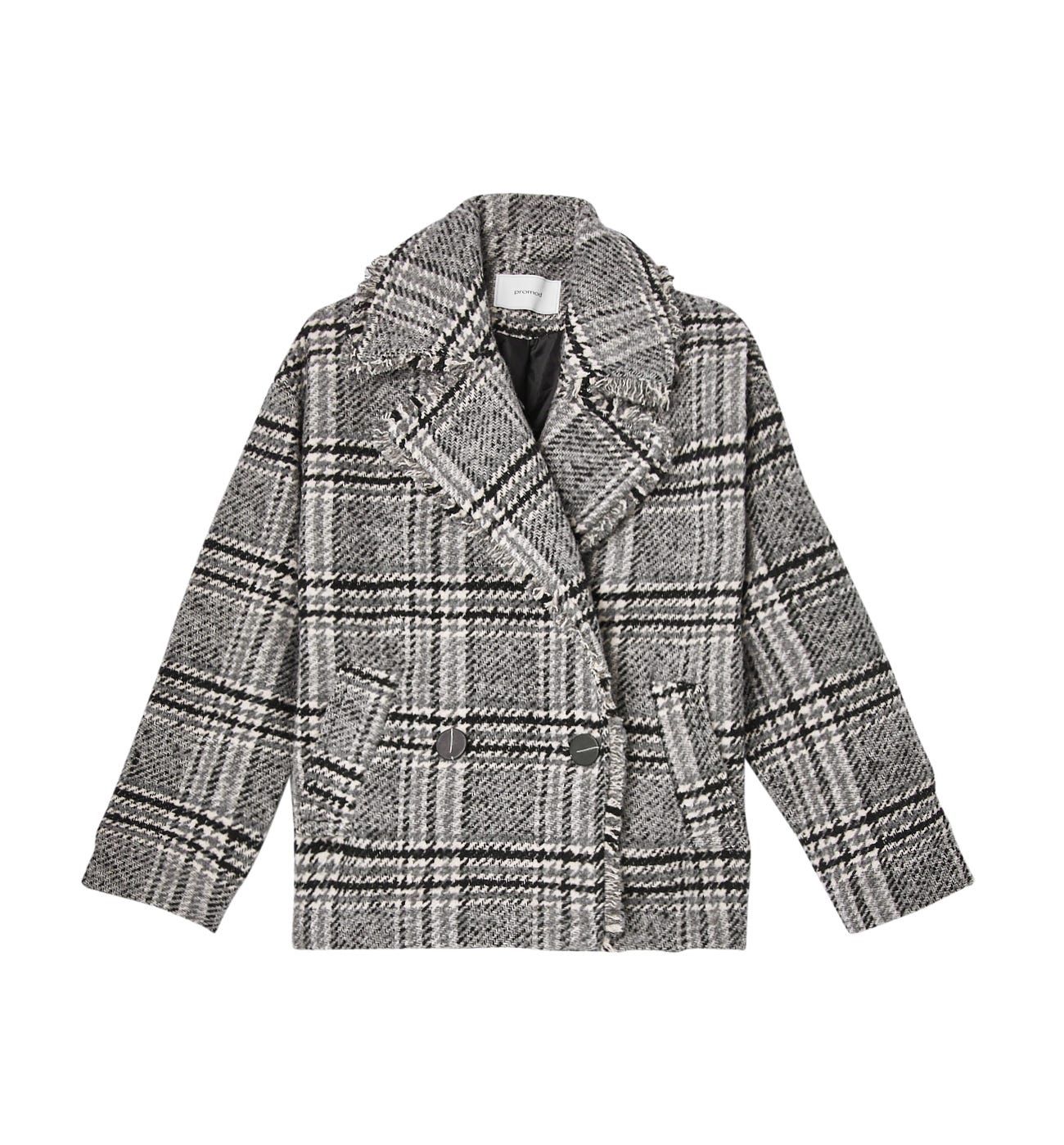 Giaccone a quadri oversize