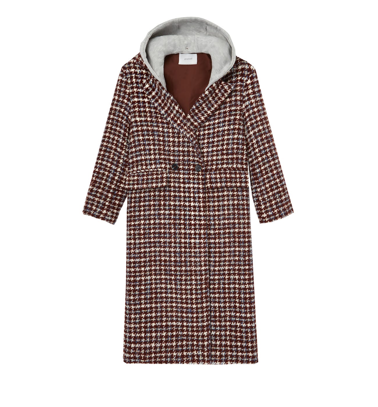 Cappotto lungo con cappuccio
