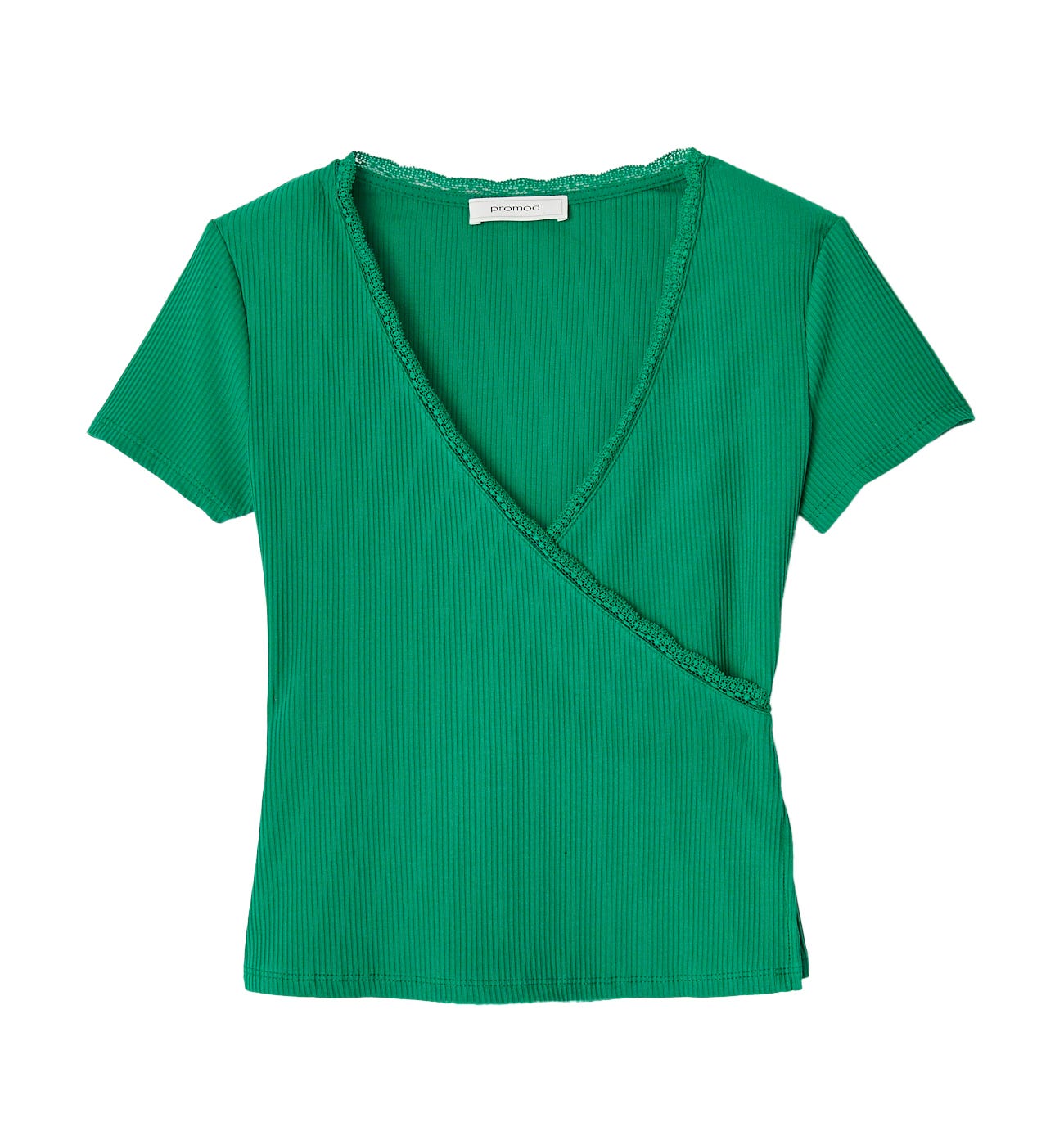 Camiseta cruzada canalé