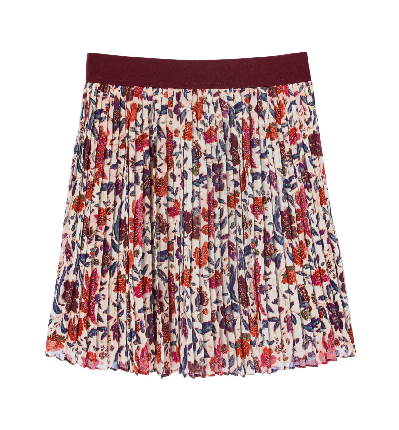 Short sunray pleat skirt