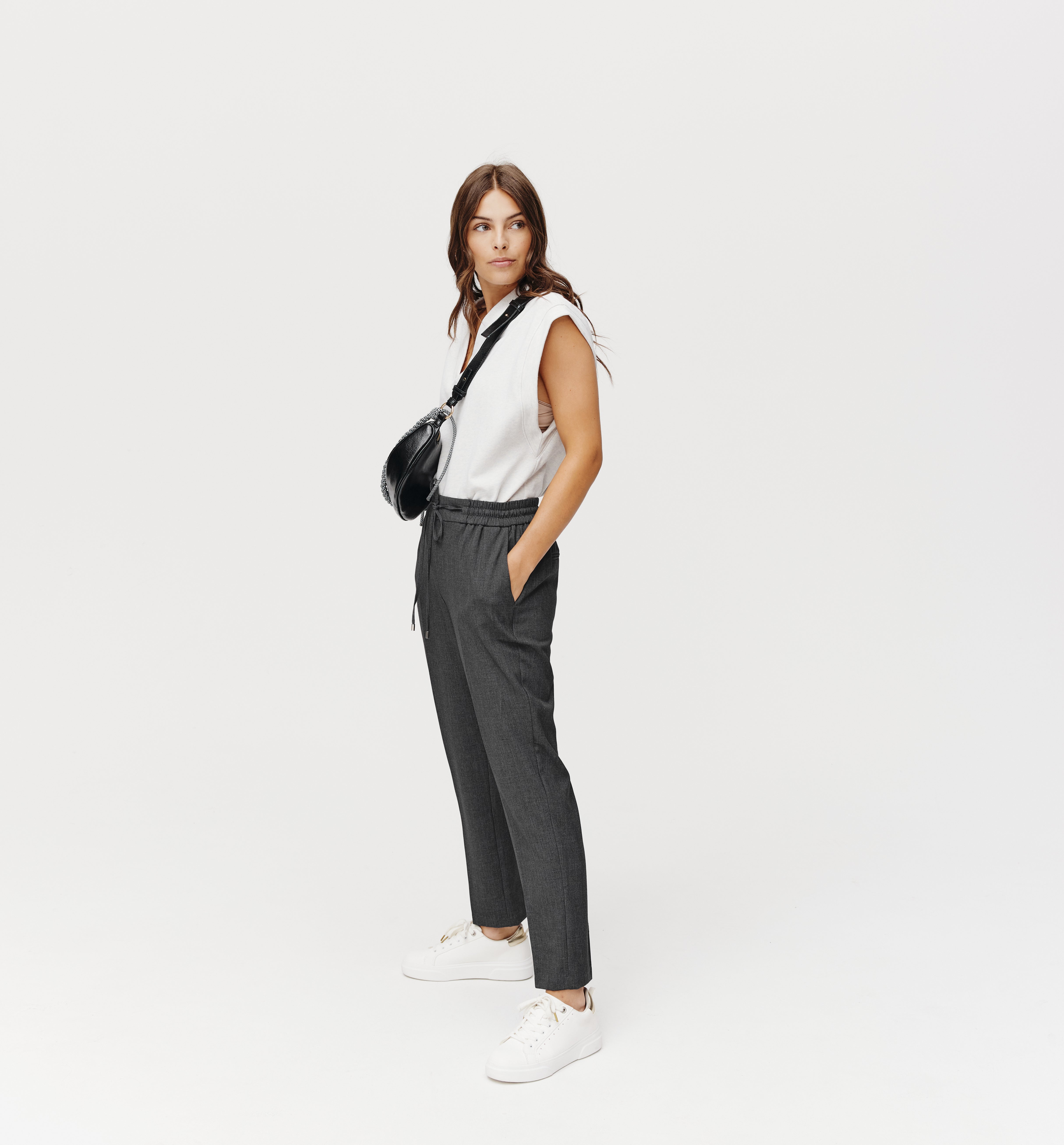 Cigarette trousers - Light grey