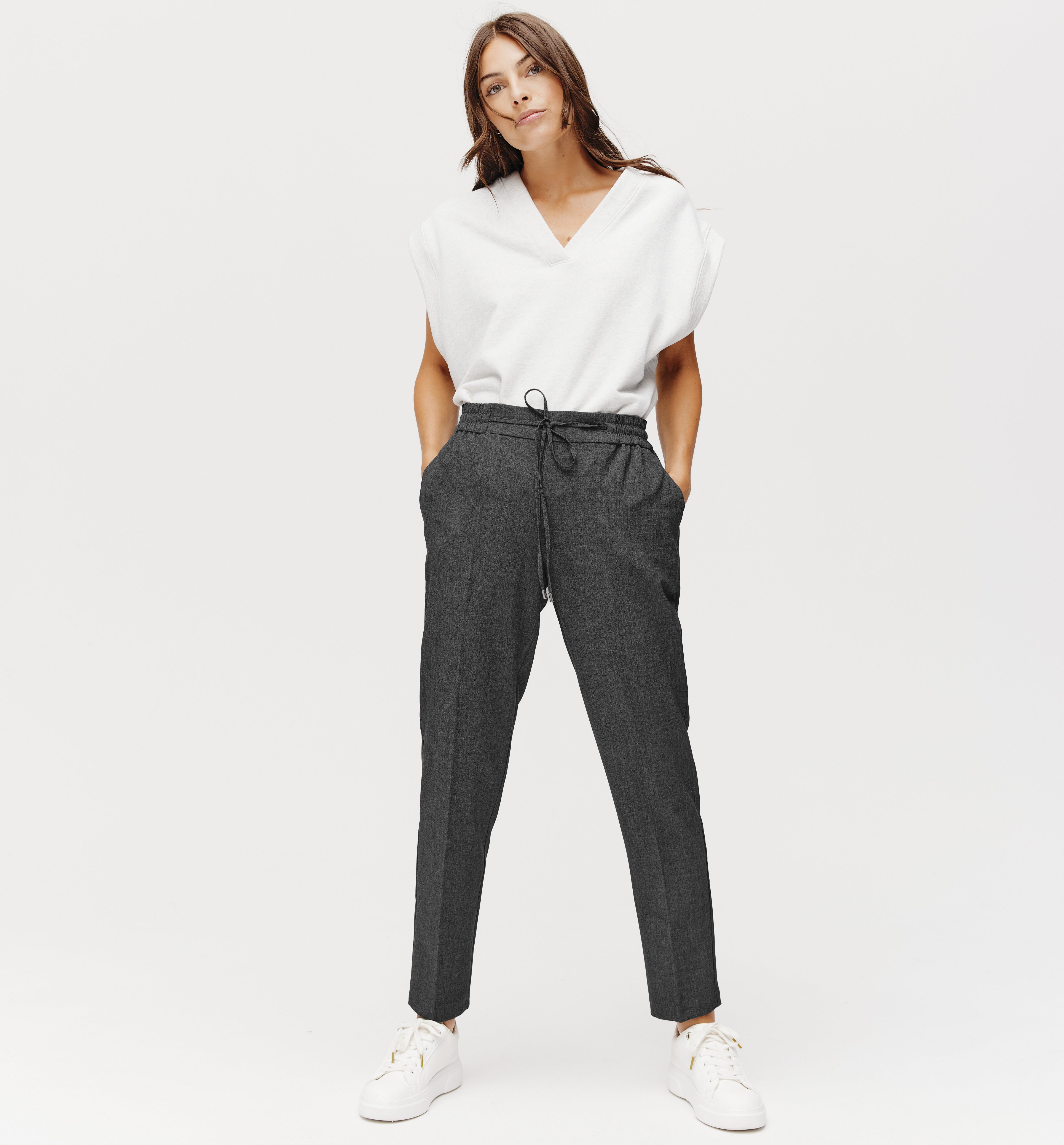 Cigarette trousers - Light grey