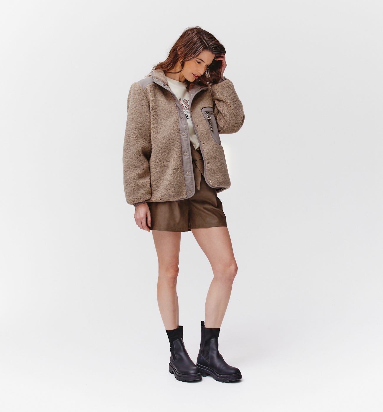 Fleece-Jacke mit Zipper
