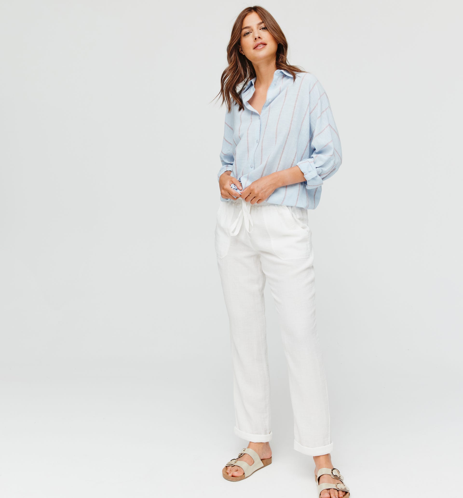 Pantaloni in garza di cotone
