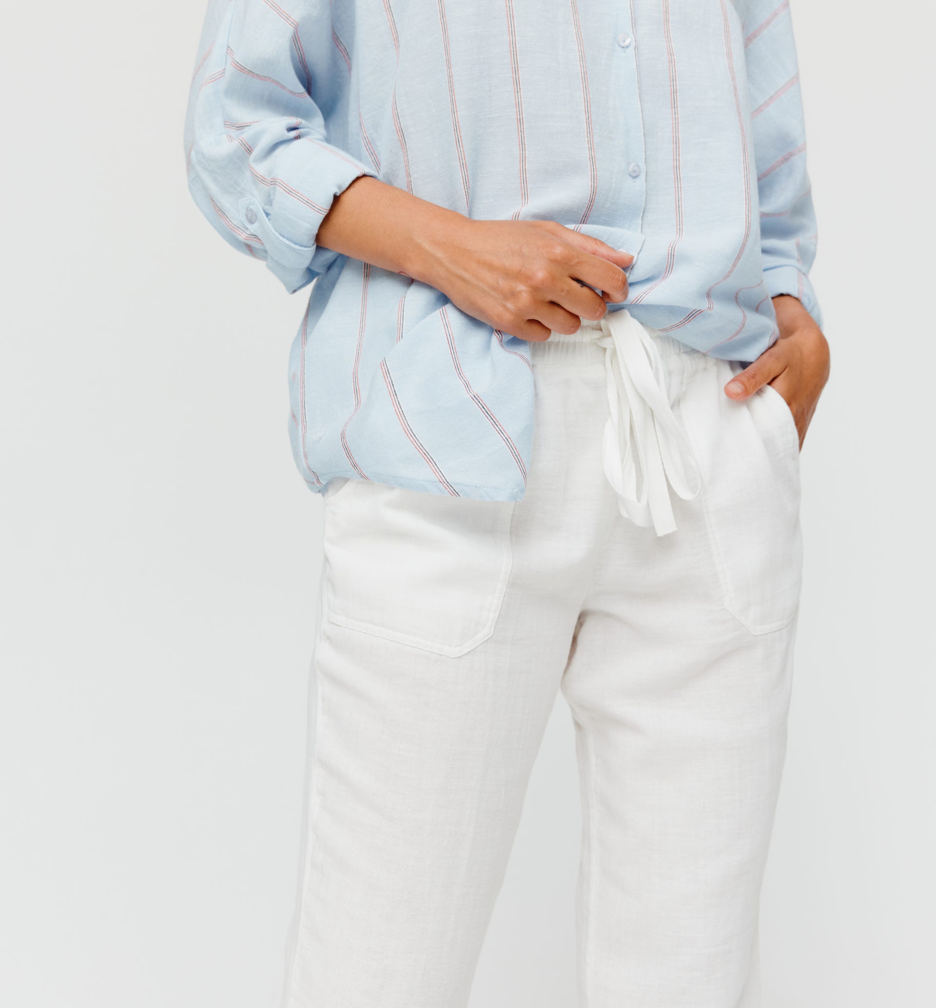 Pantaloni in garza di cotone