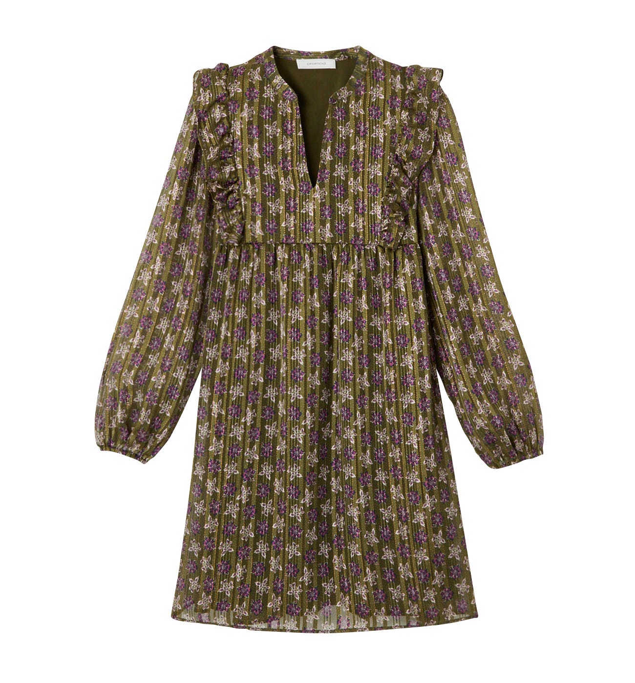 Patterned voile dress